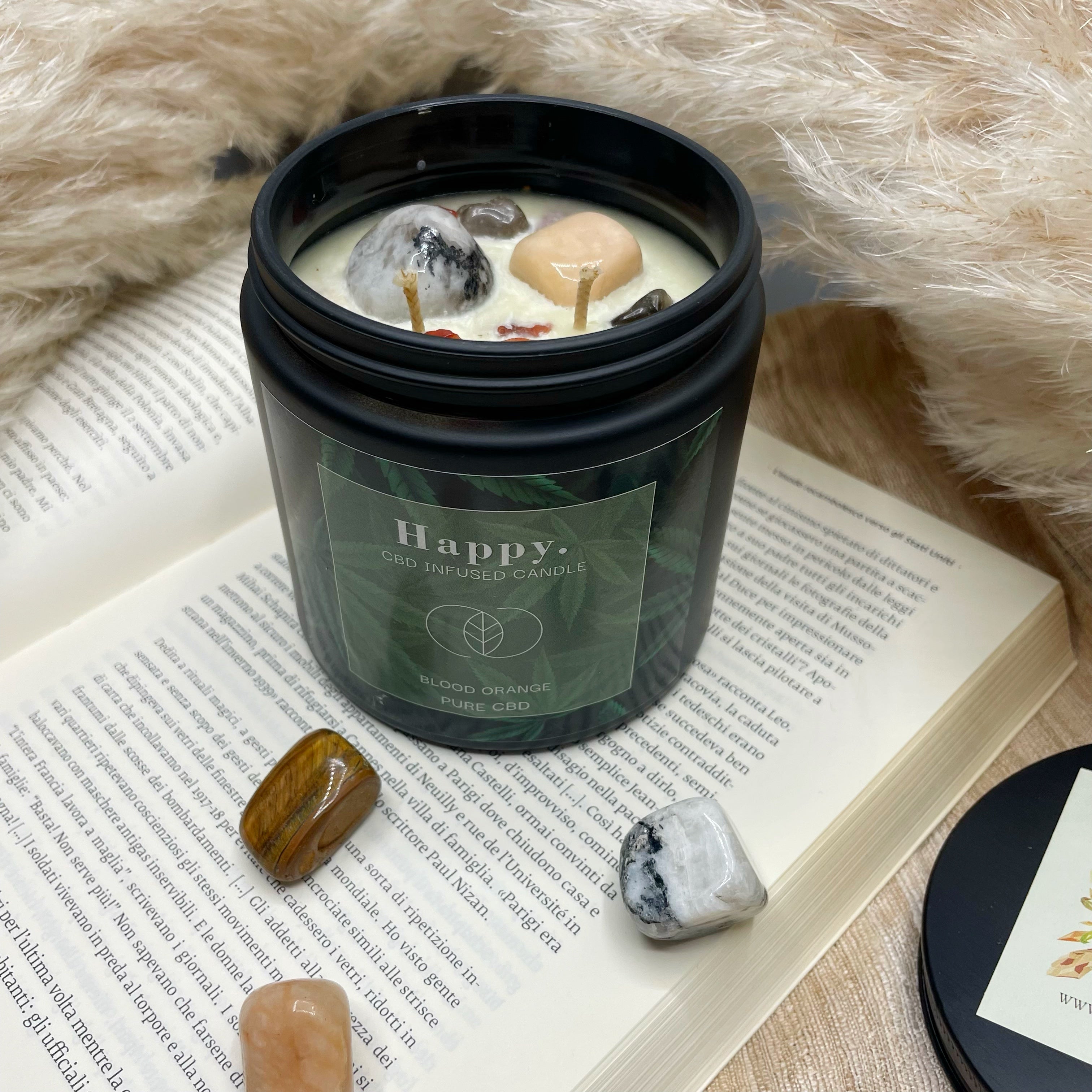 Candela HAPPY - cristalli e aroma per la felicità