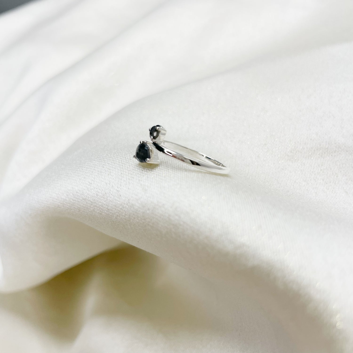 Anello Intreccio Labradorite - Argento 925