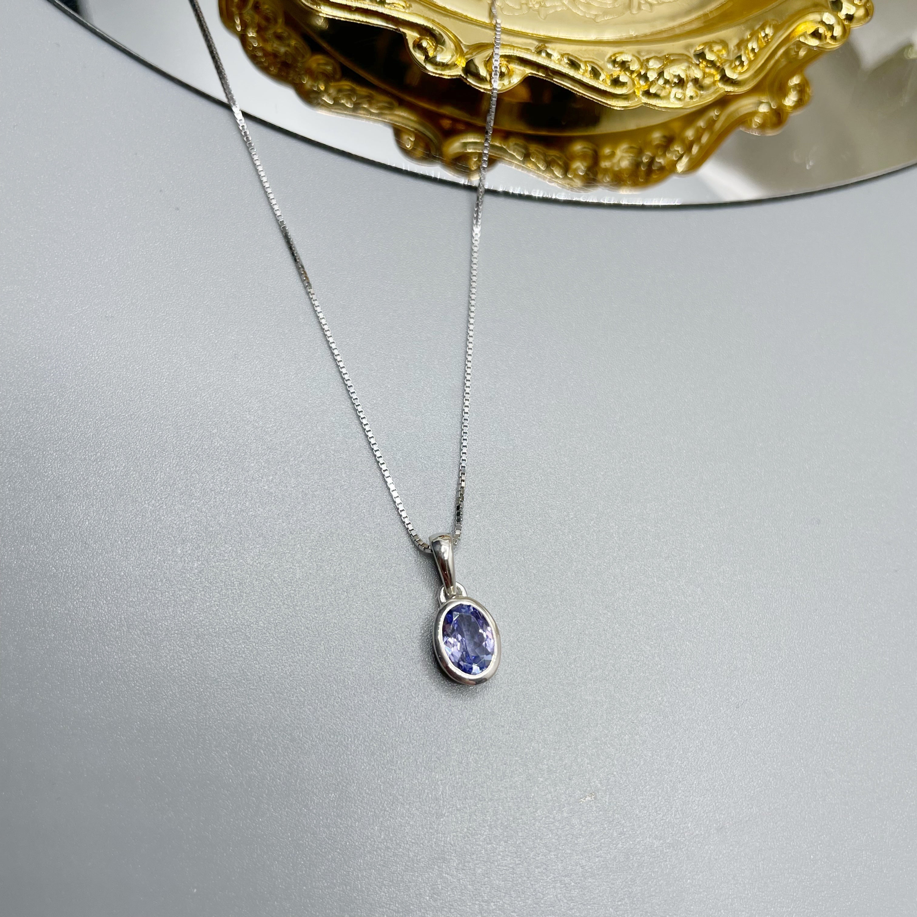 Ciondolo Tanzanite Ovale - Argento 925