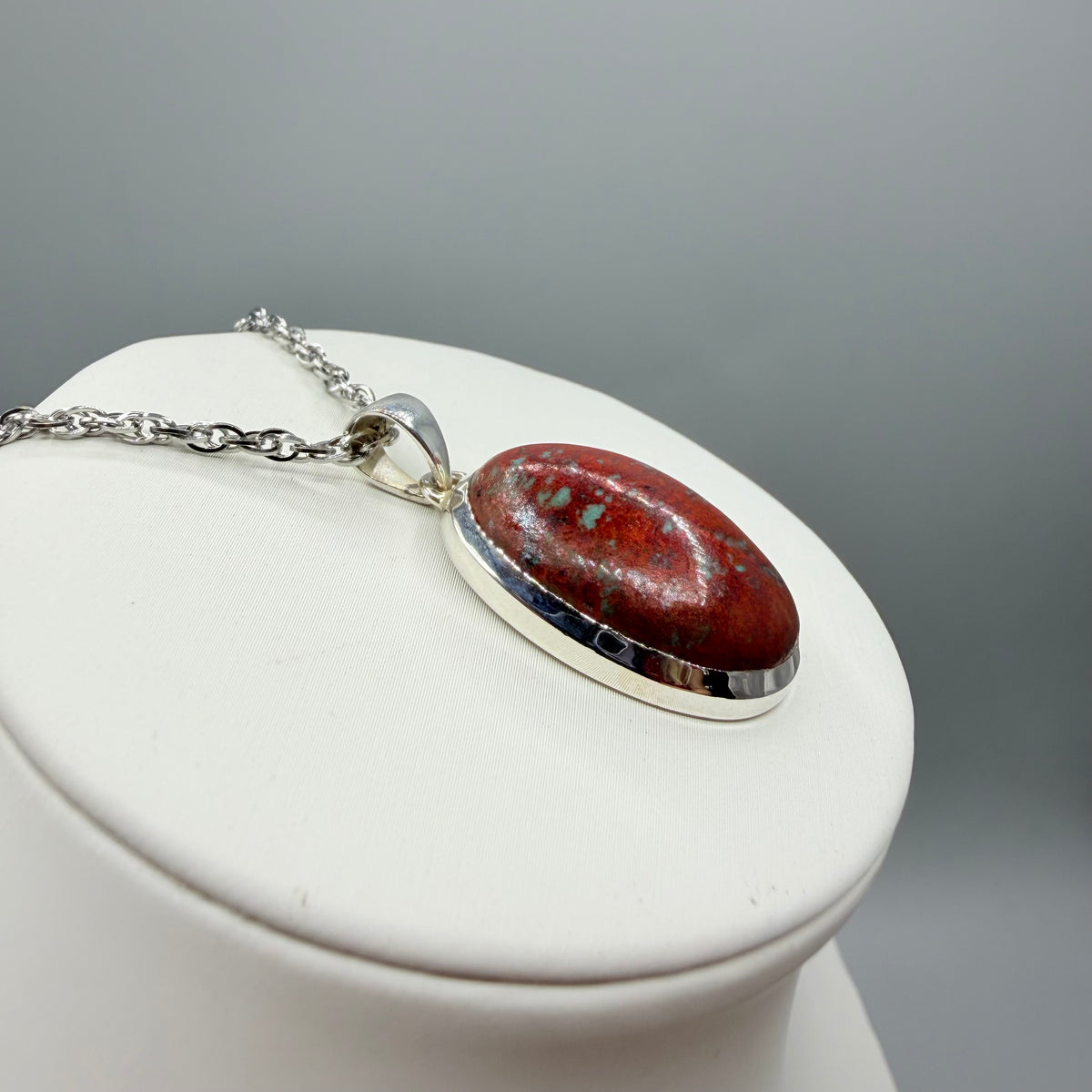 Ciondolo Cuprite e Argento 925 - Ovale