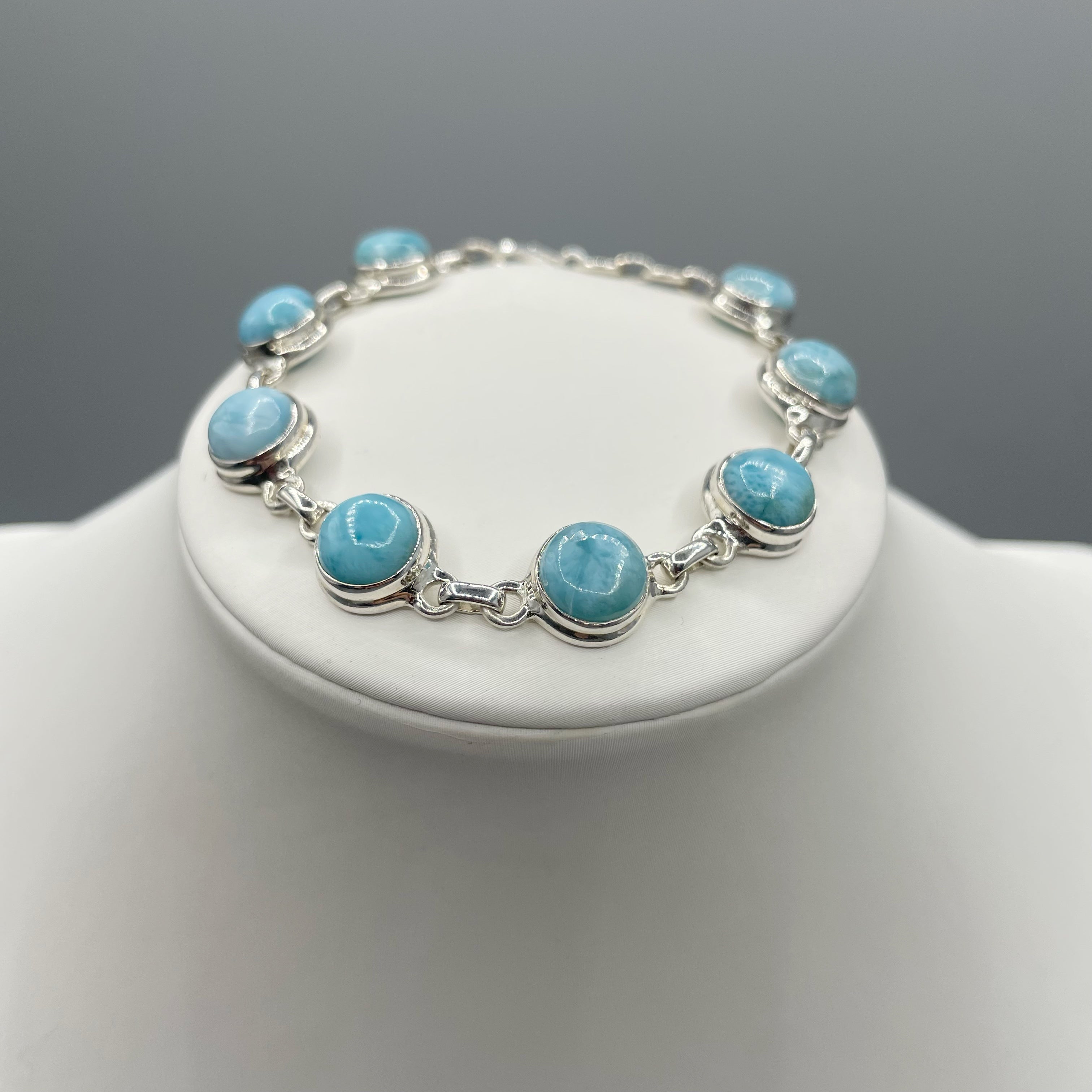 Bracciale Larimar e Argento 925 - tondo