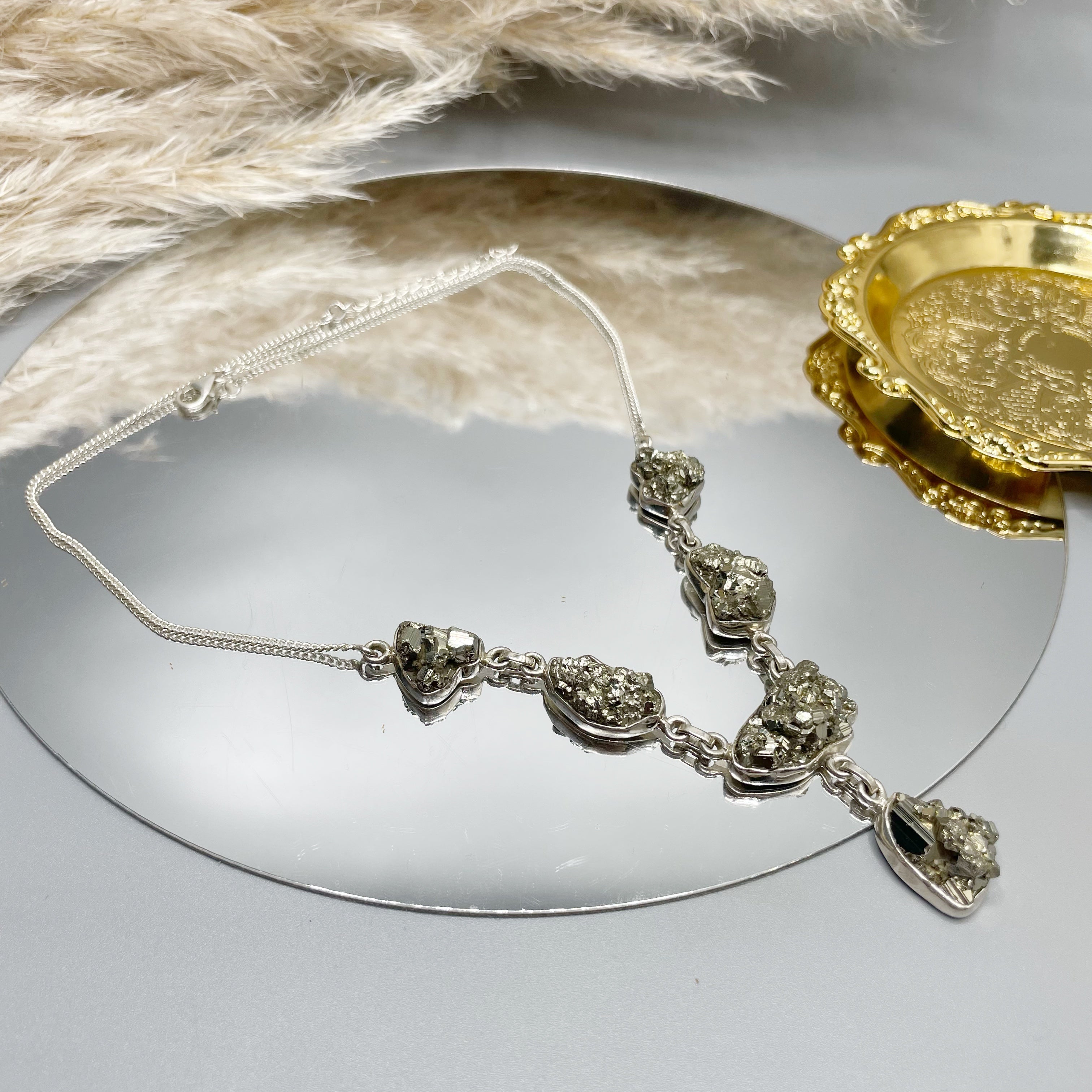 Collana Pirite Grezza - Argento 925