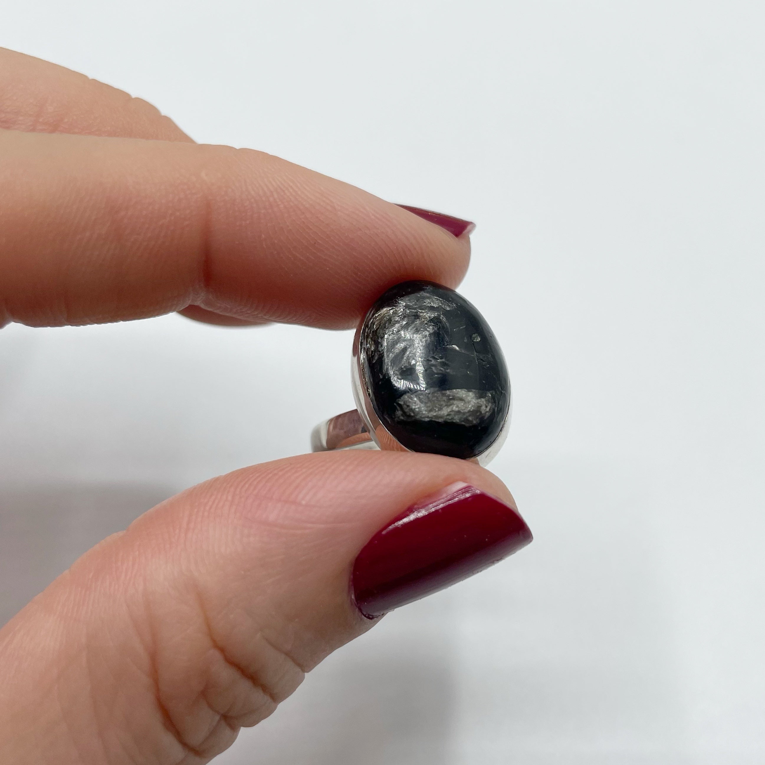 Anello Serafinite nera - Argento 925