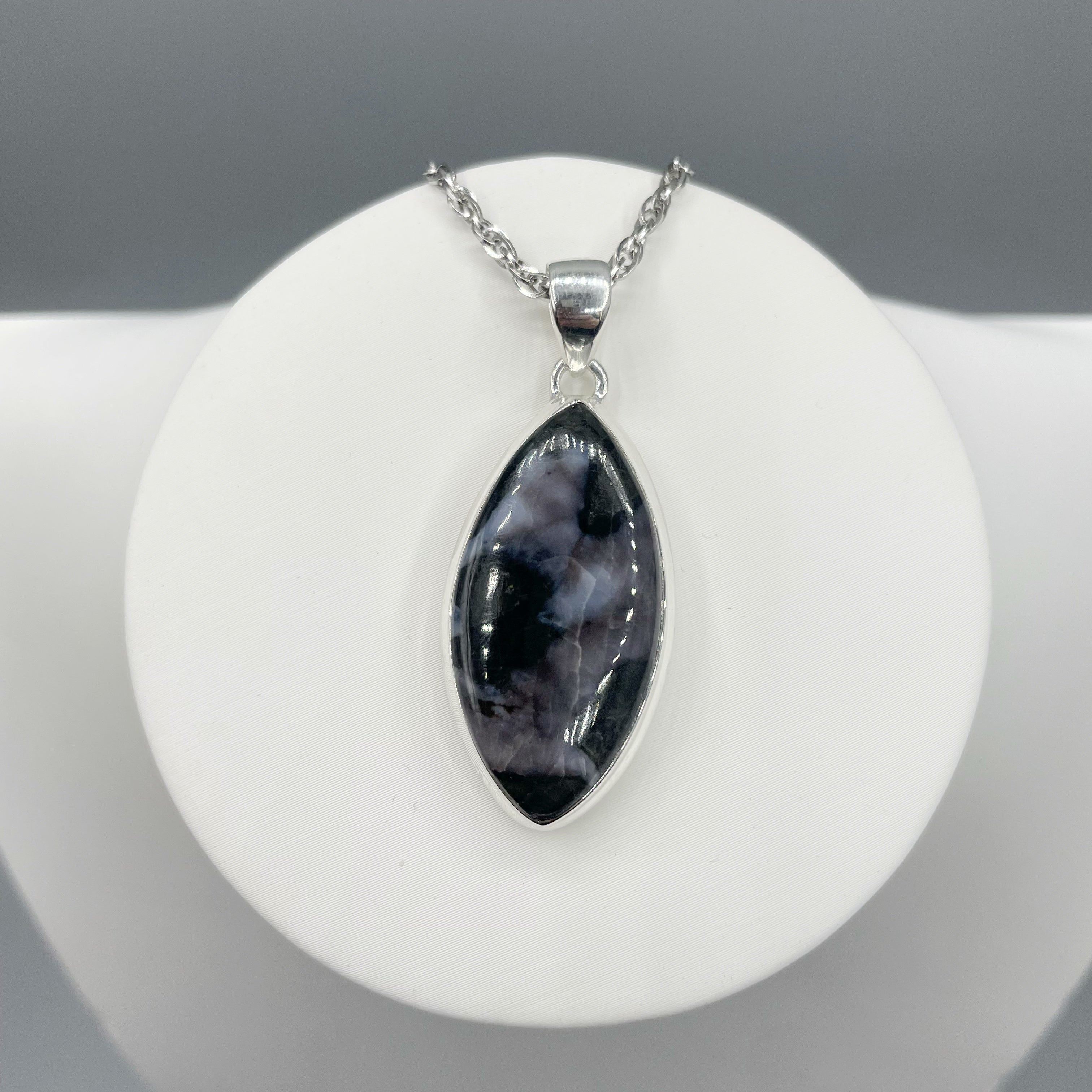 Ciondolo Merlinite a Goccia - Argento 925