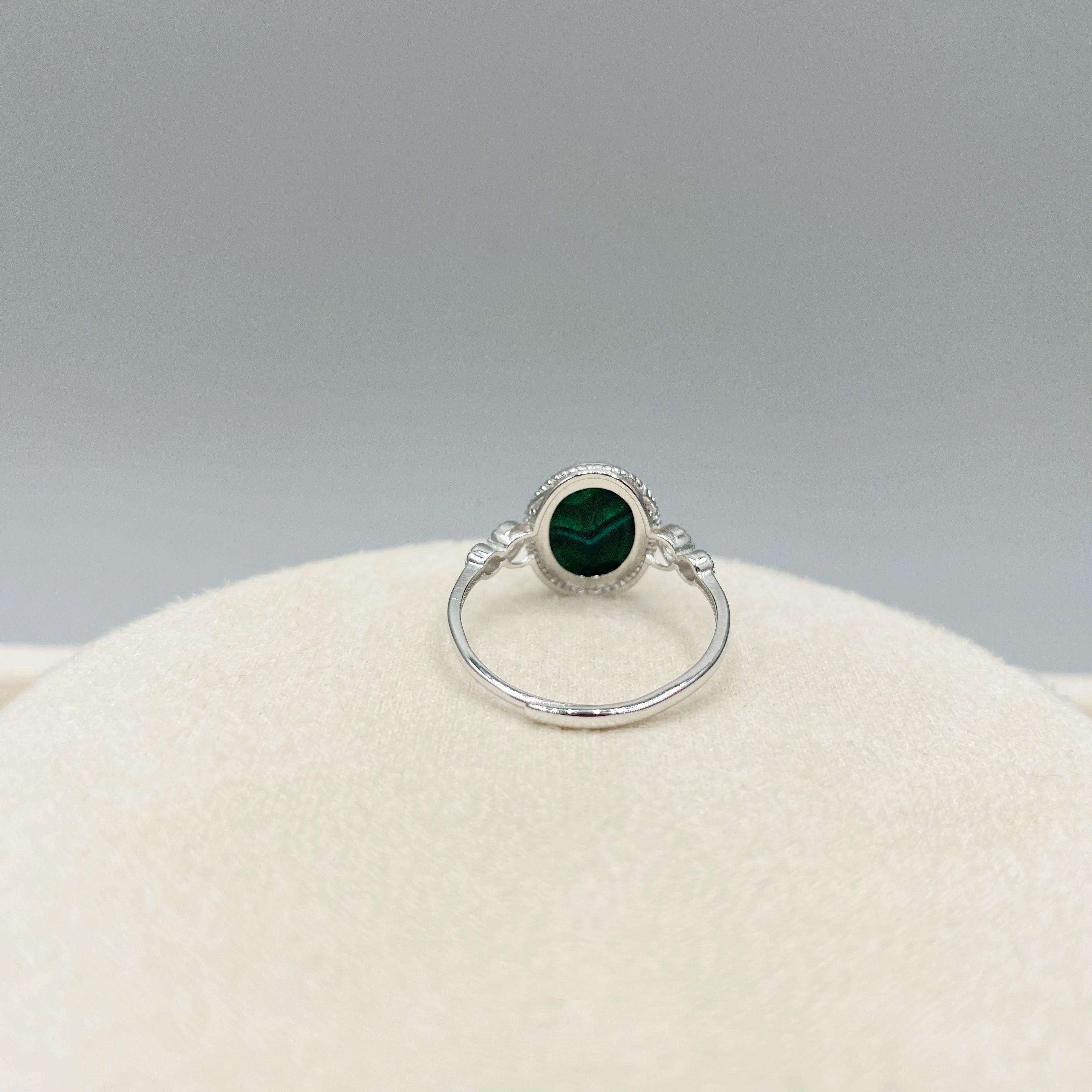 Anello Malachite Circle - Argento 925