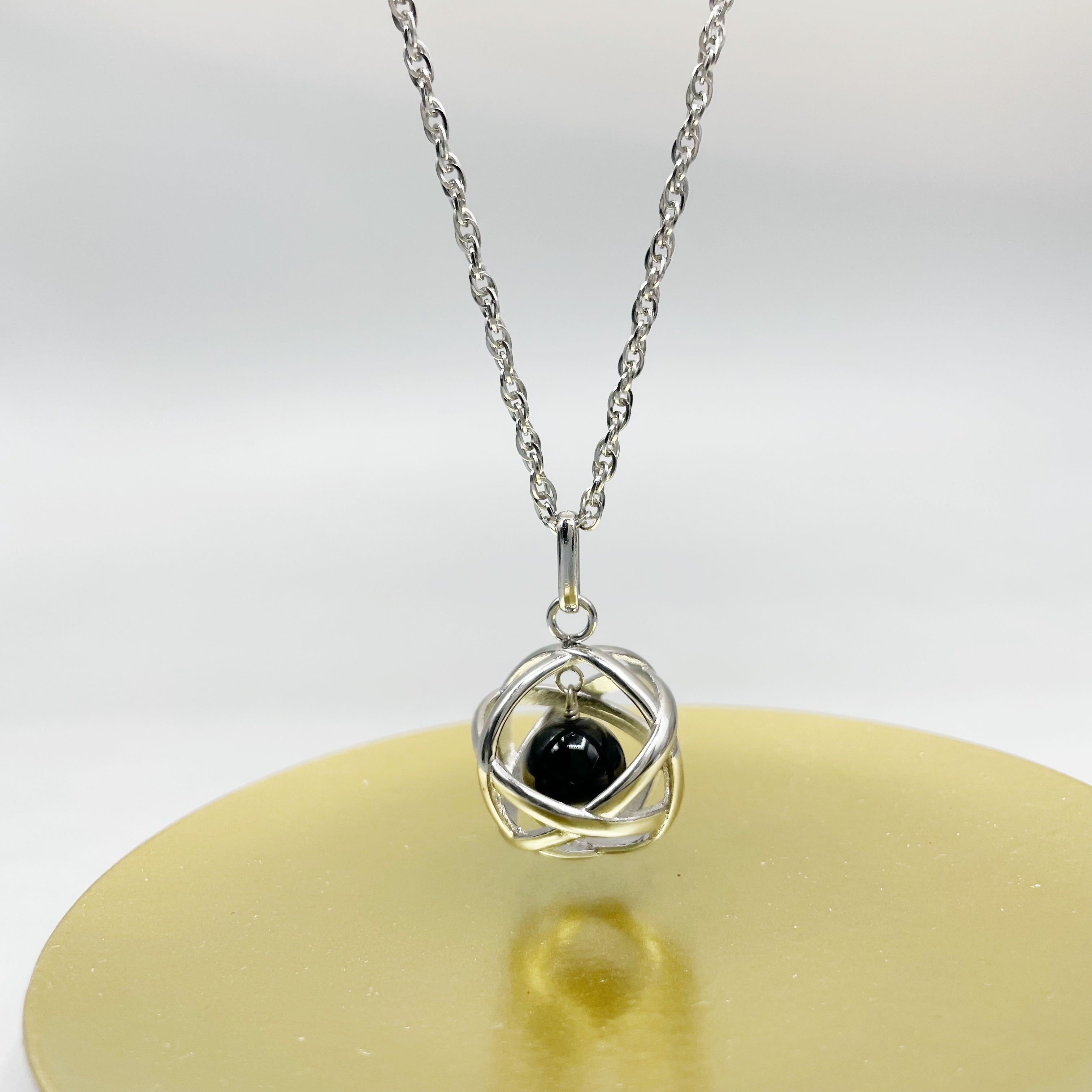 Collana Genesa - Tormalina e Acciaio Inossidabile