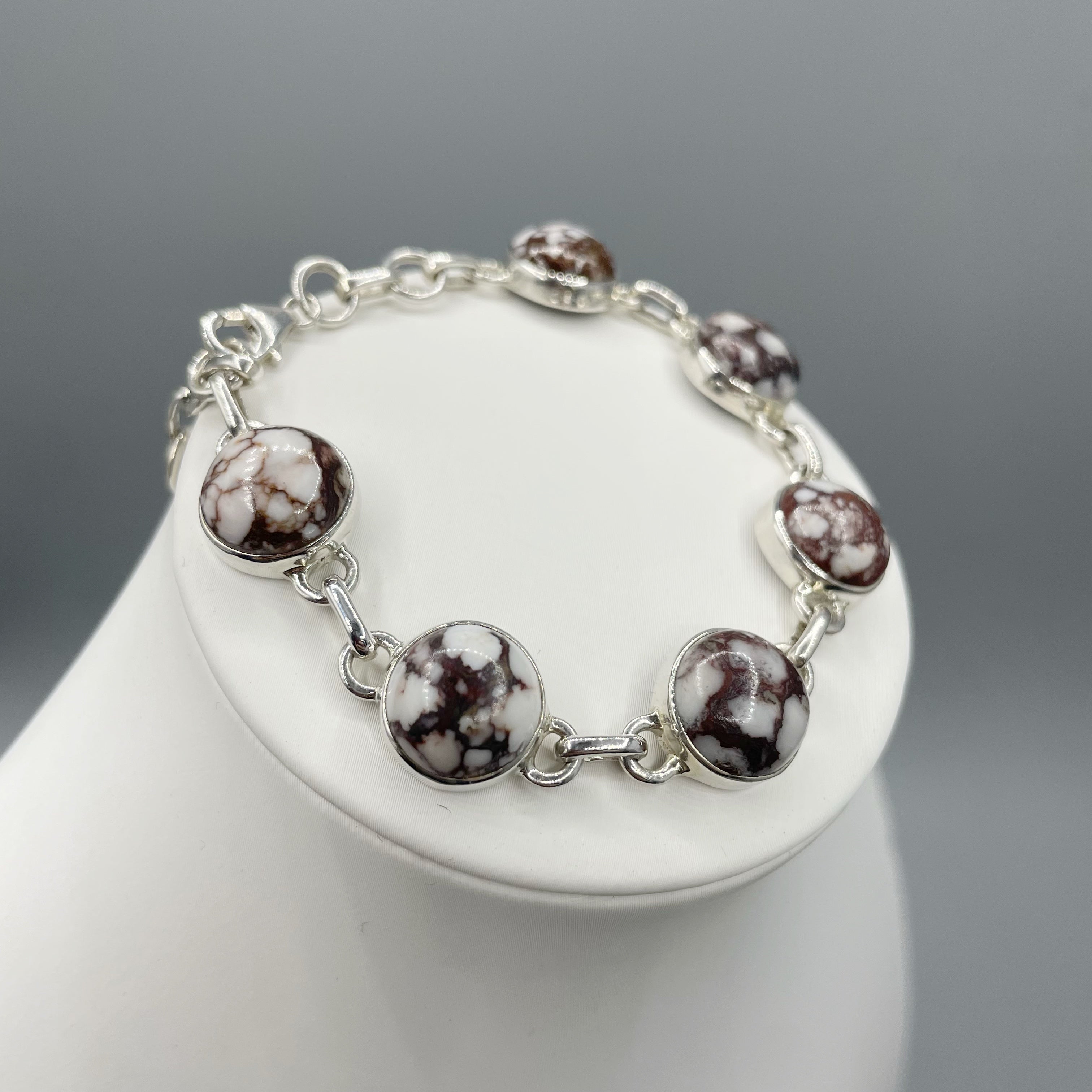 Bracciale Diaspro Cavallo Selvaggio - Argento 925 - tondo