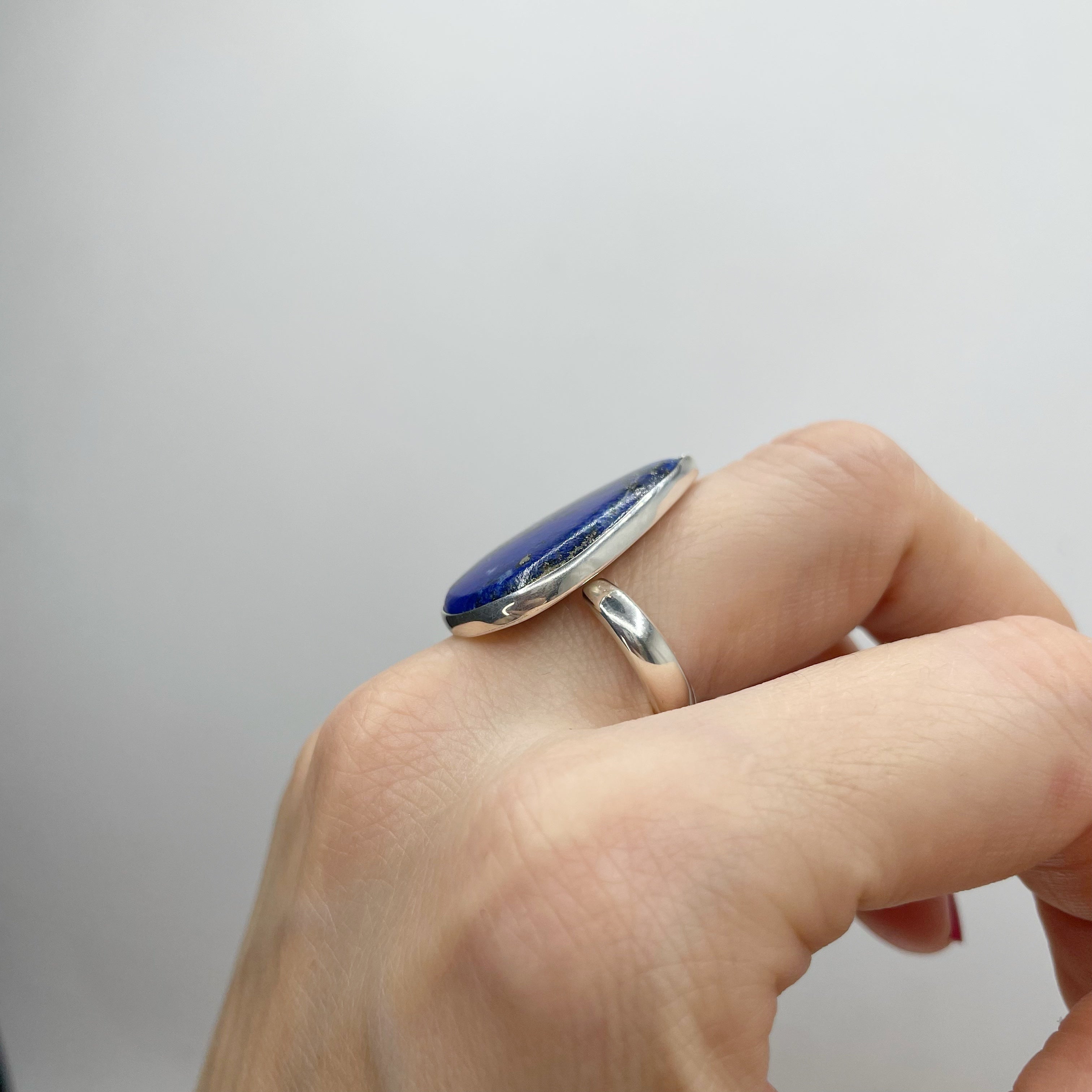 Anello Lapislazzuli a Goccia - Argento 925