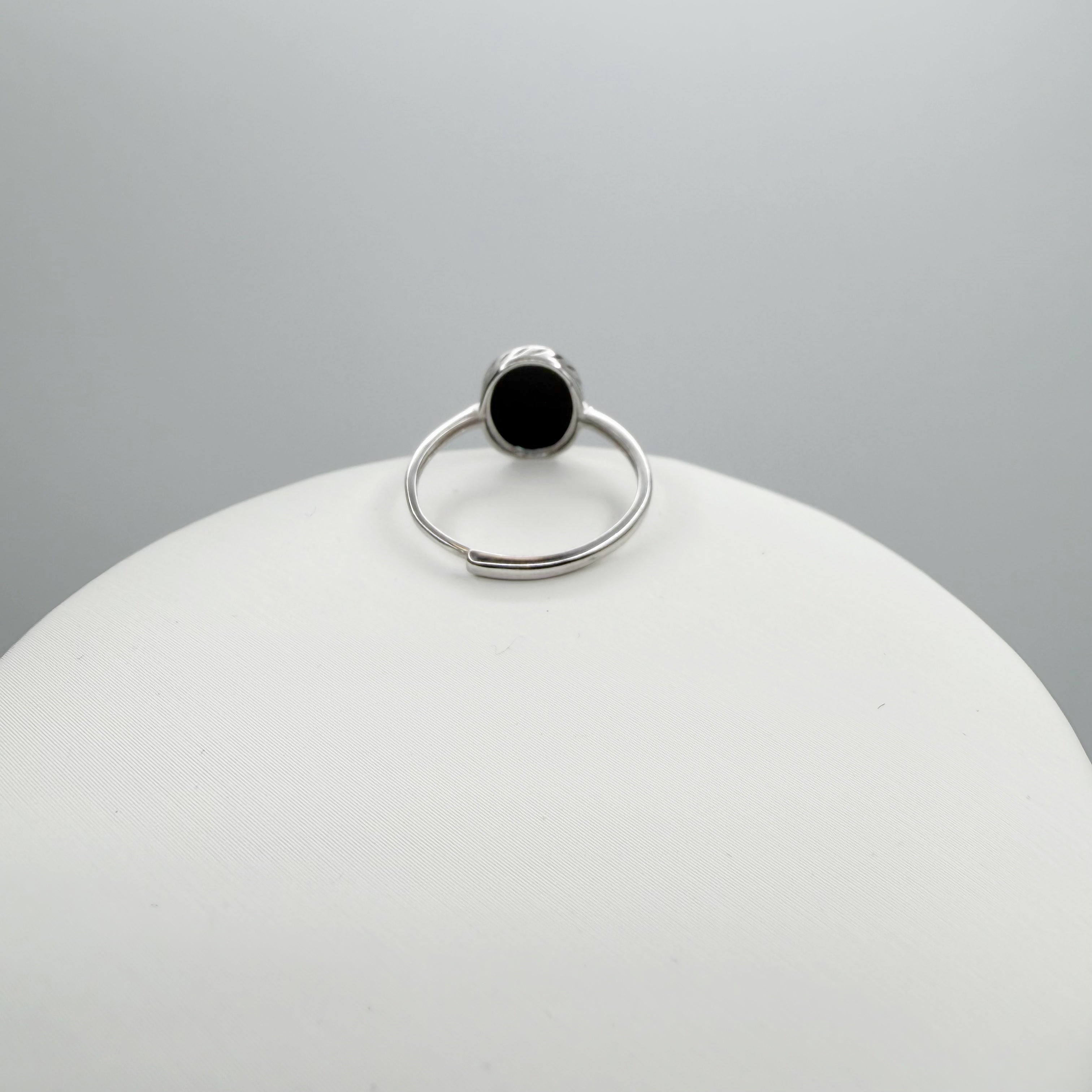 Anello Ossidiana e Argento 925