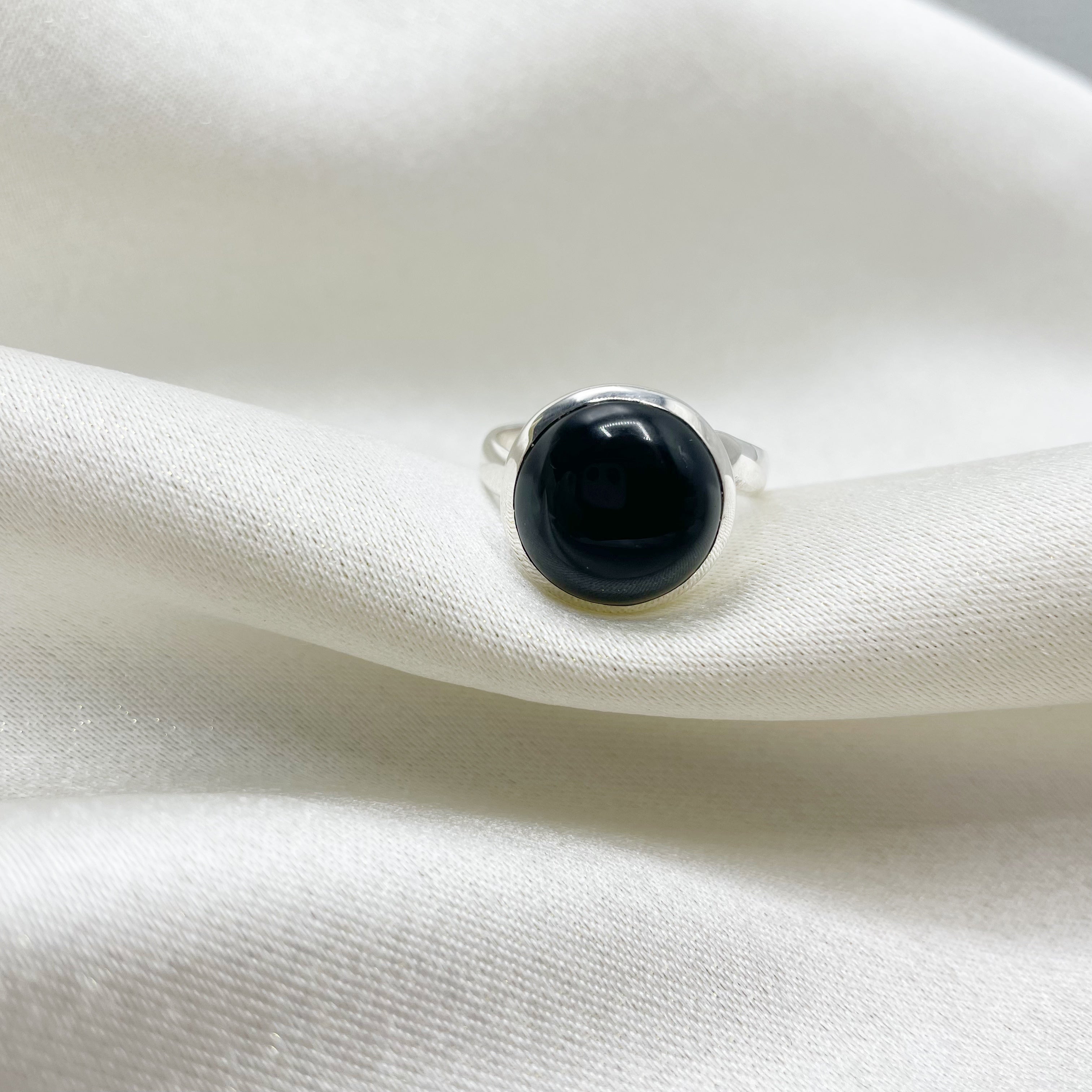 Anello Onice nero e Argento 925