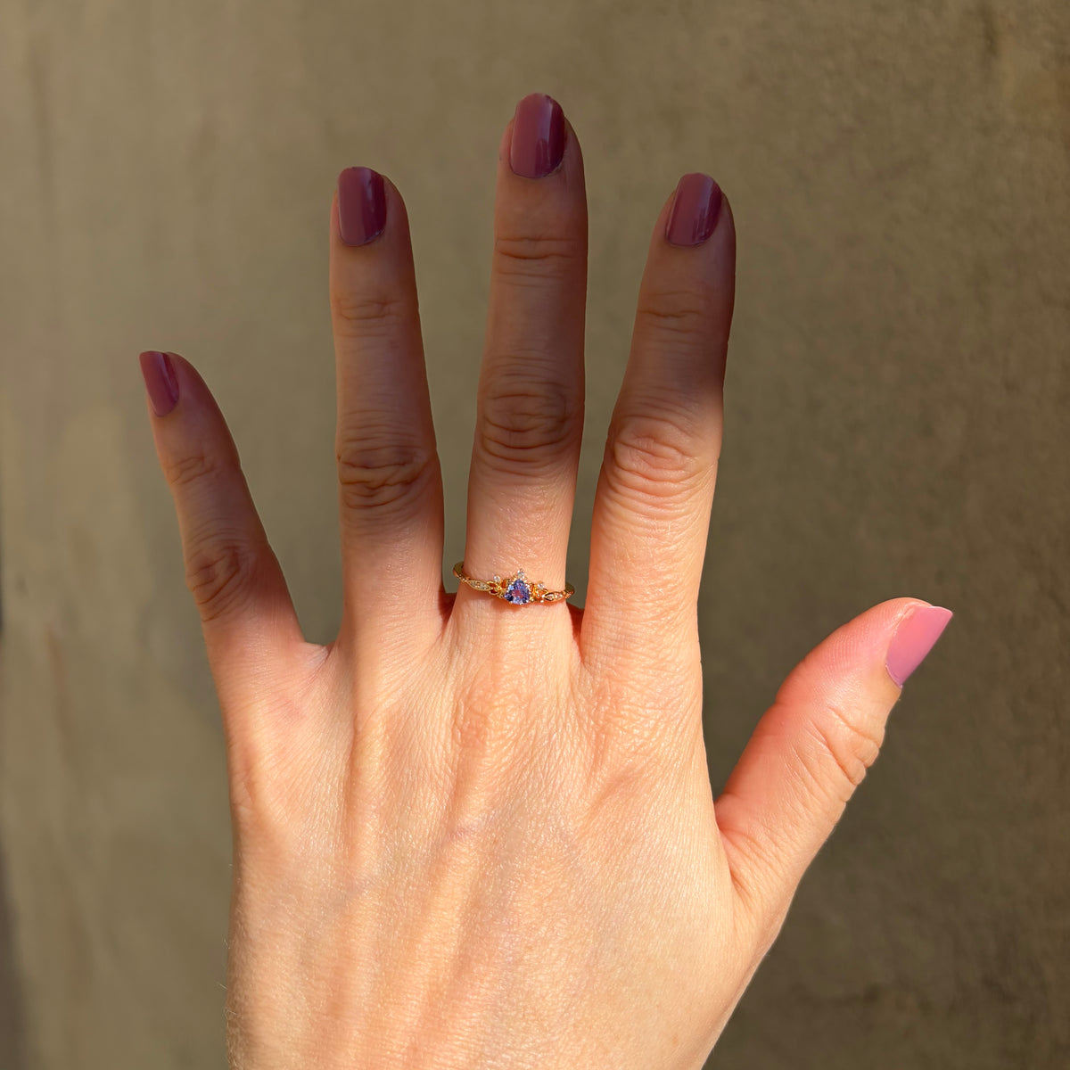Anello Tanzanite GOLD | Argento 925 placcato oro 14k - NON REGOLABILE