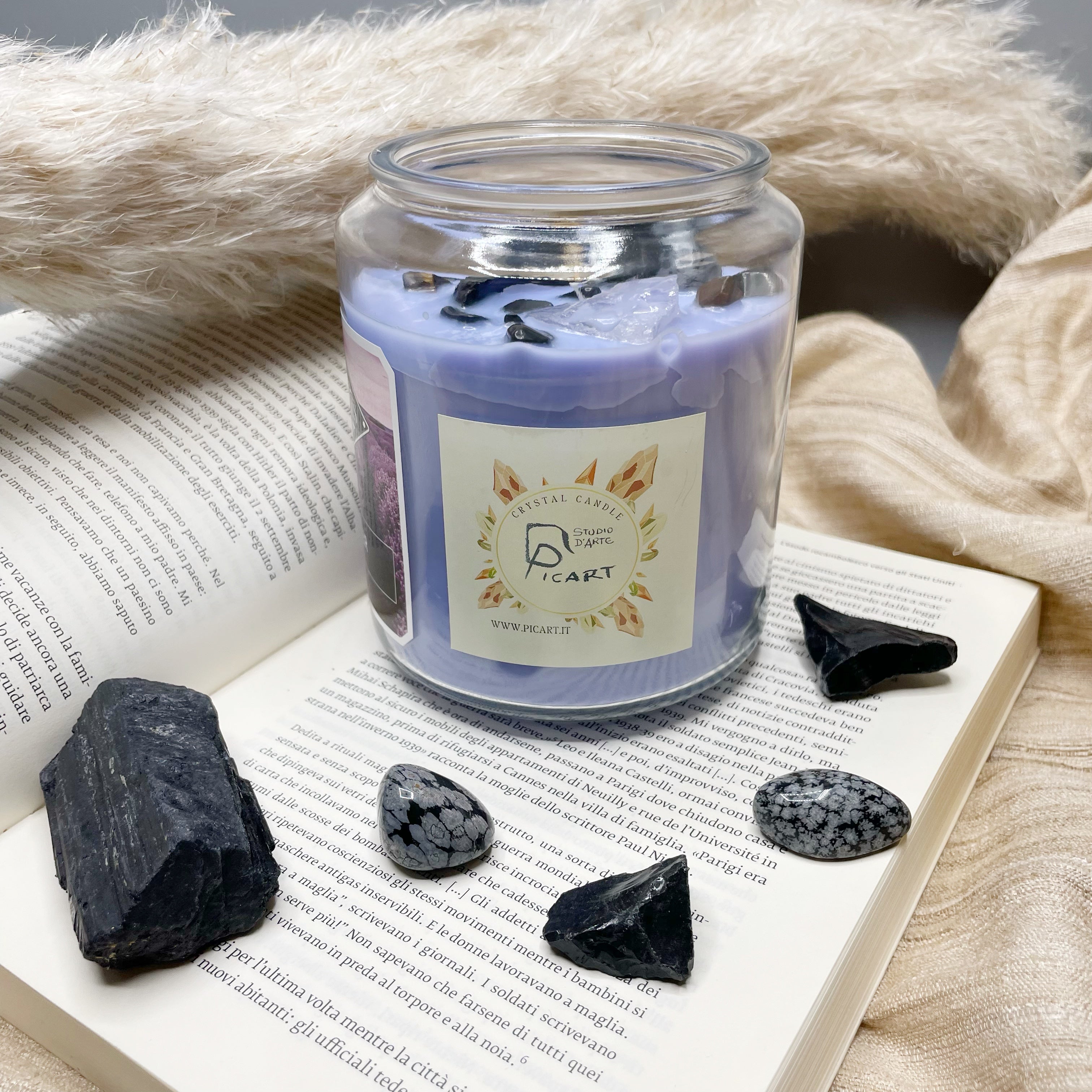 Candela con Cristalli - PROTEZIONE