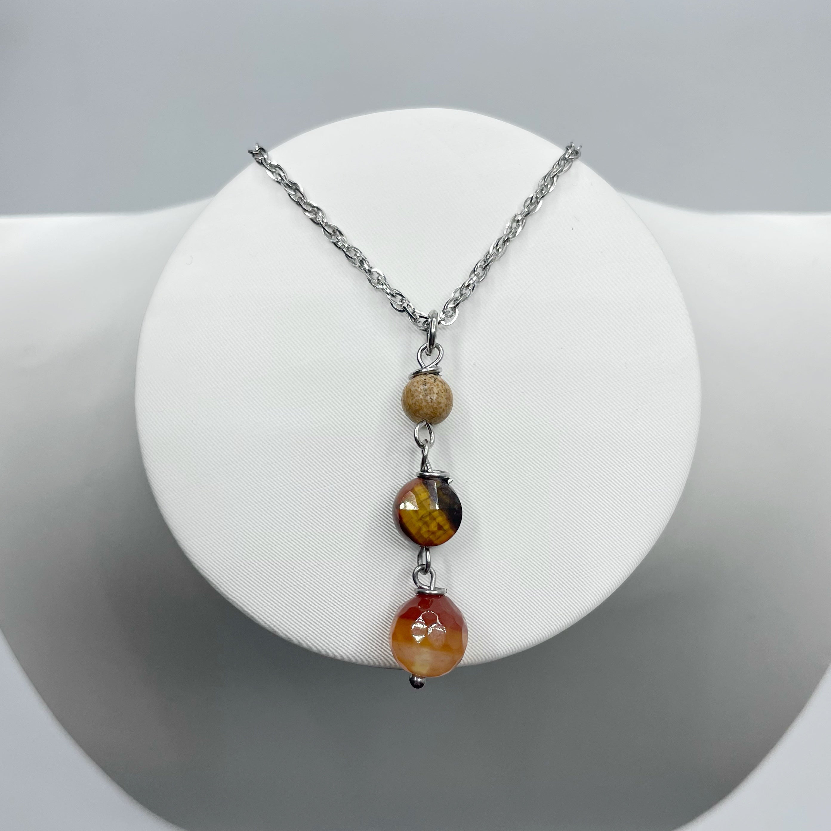 Ciondolo Good Vibes - Corniola, Paesina, Occhio di Tigre