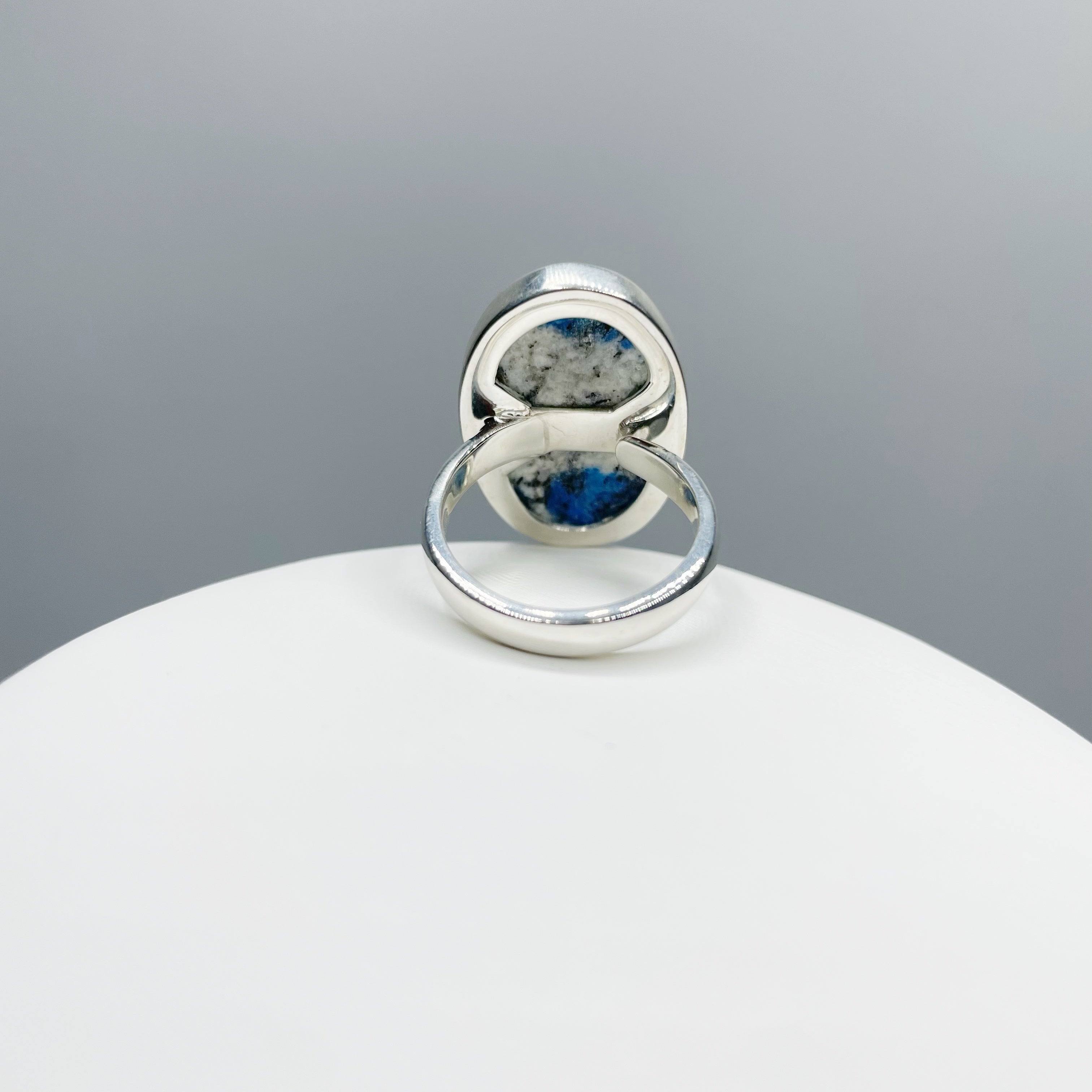 Anello Azzurrite in Granito (K2) e Argento 925