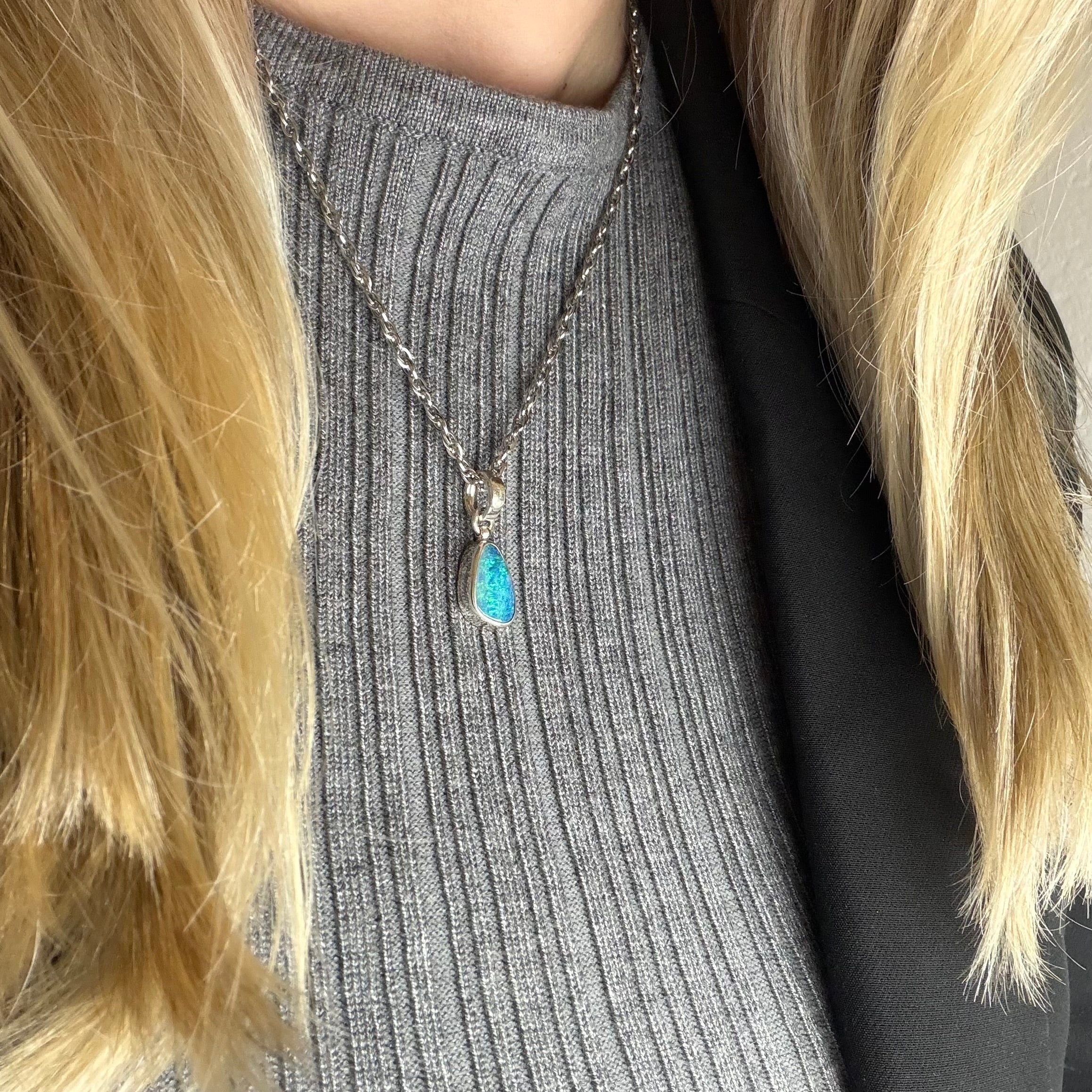 Ciondolo Opale Australiano - Argento 925