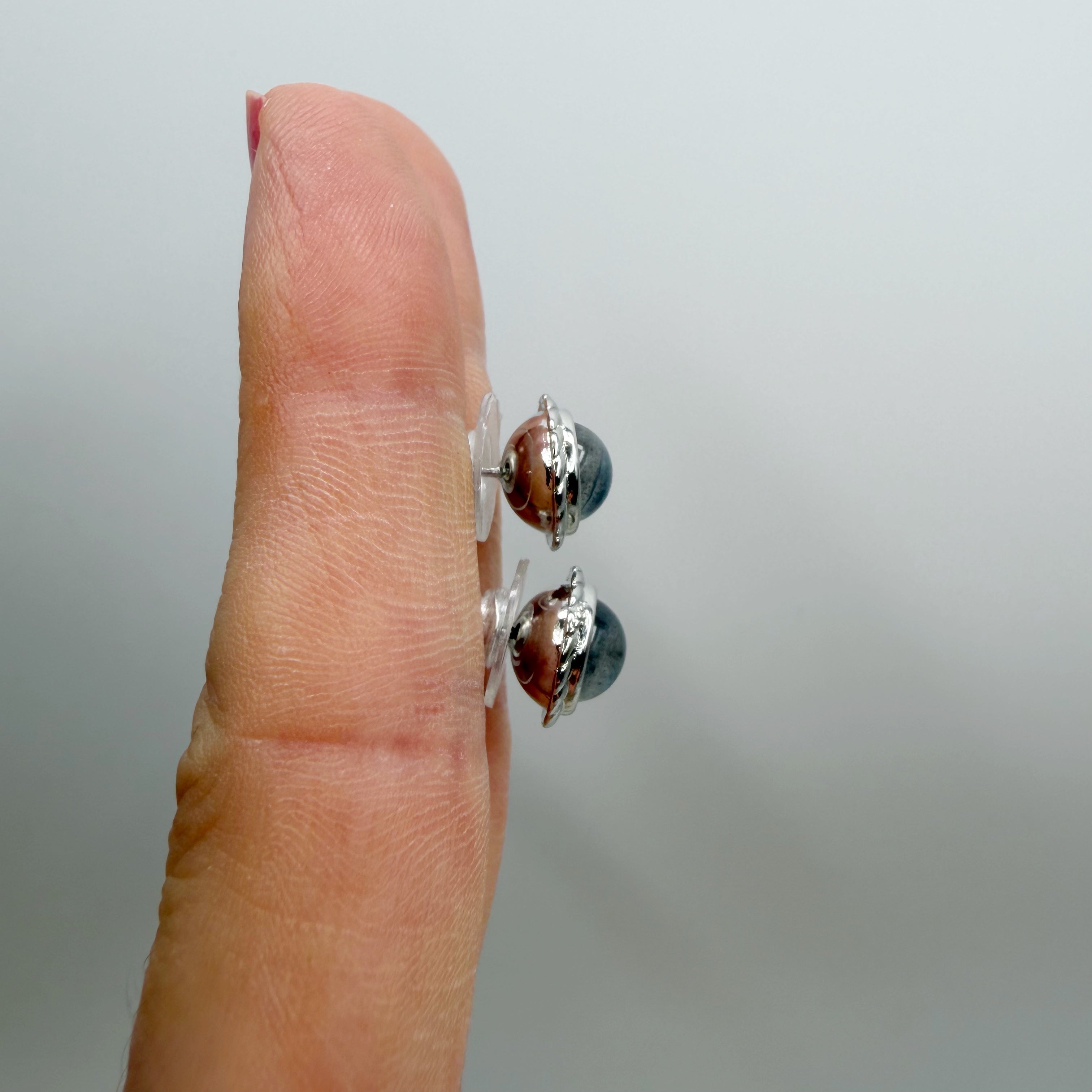 Orecchini a Lobo Labradorite Argento 925