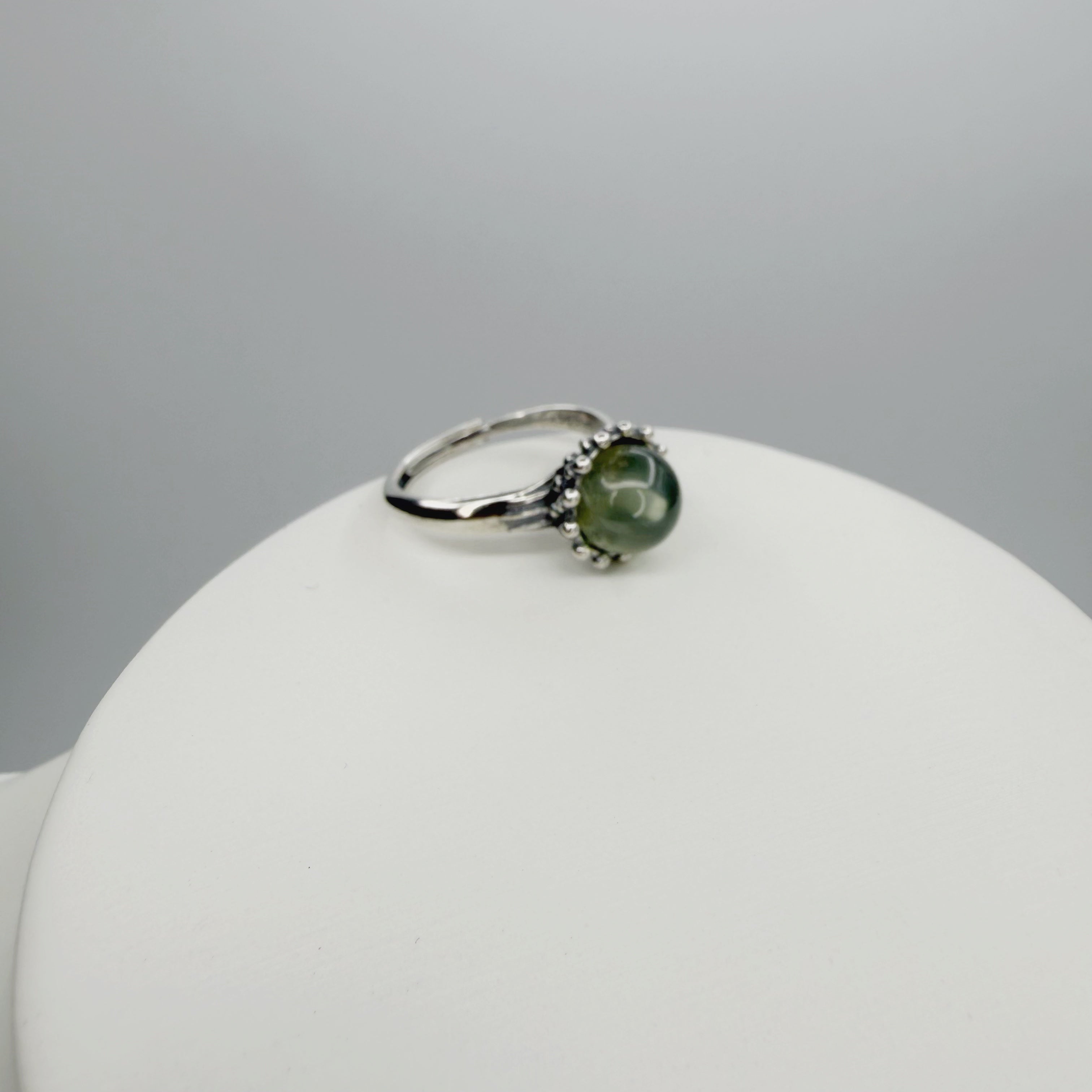Anello Sfera Prehnite - Argento 925