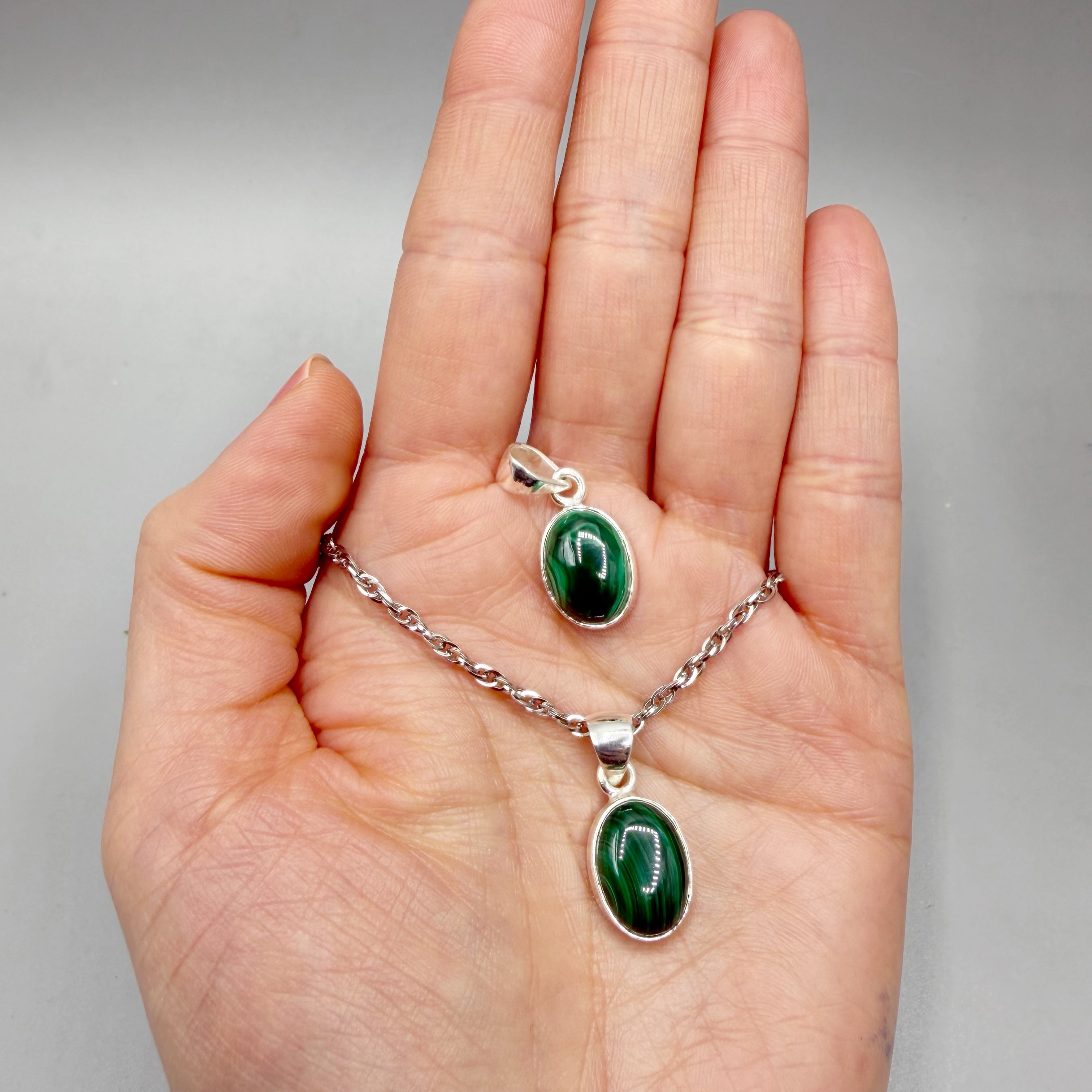 Ciondolo Malachite - Argento 925
