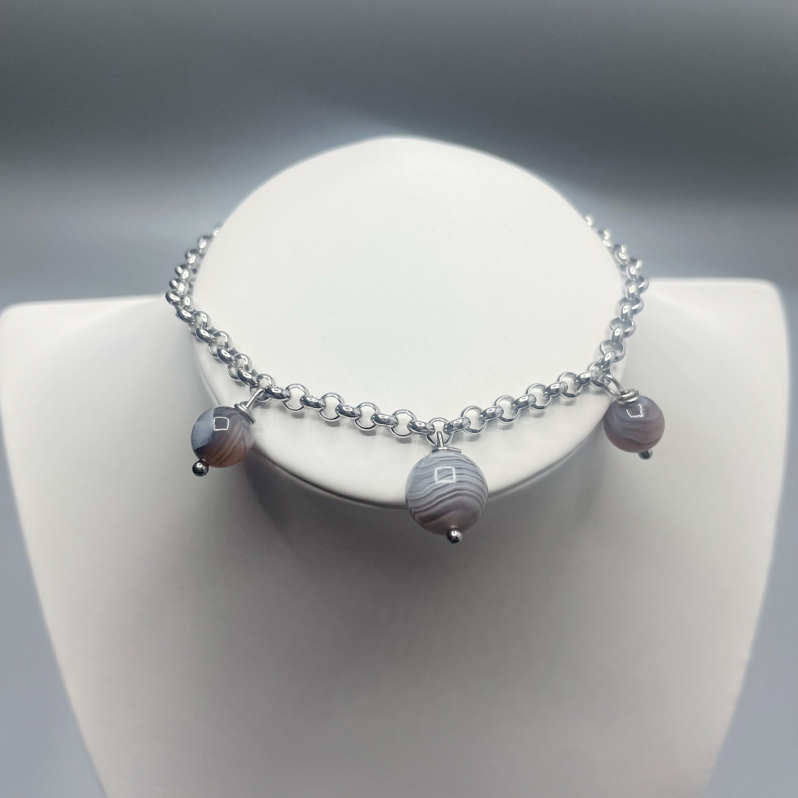 Bracciale Charm con Occhio di Shiva - Acciaio inossidabile
