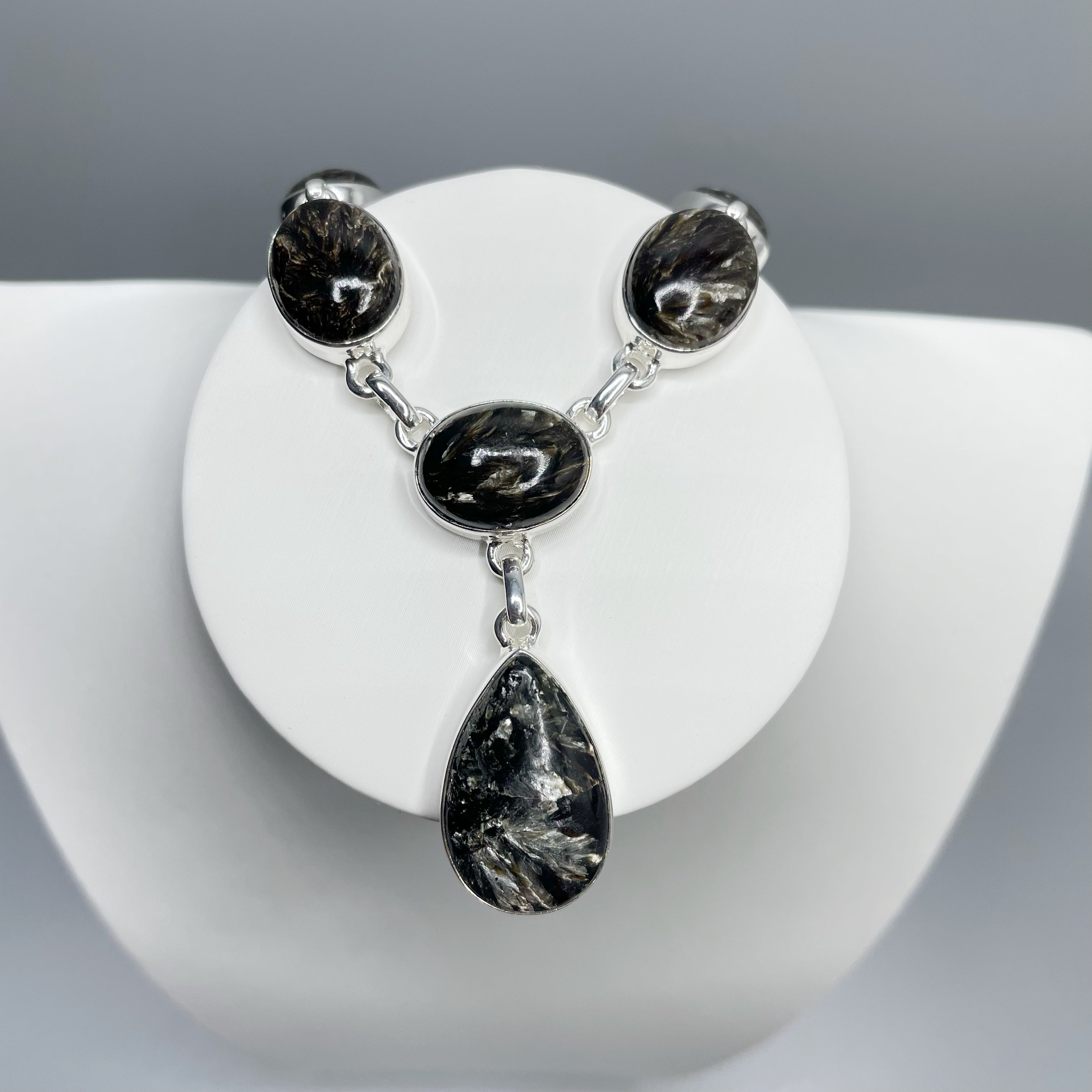 Collana Serafinite Nera Argento 925
