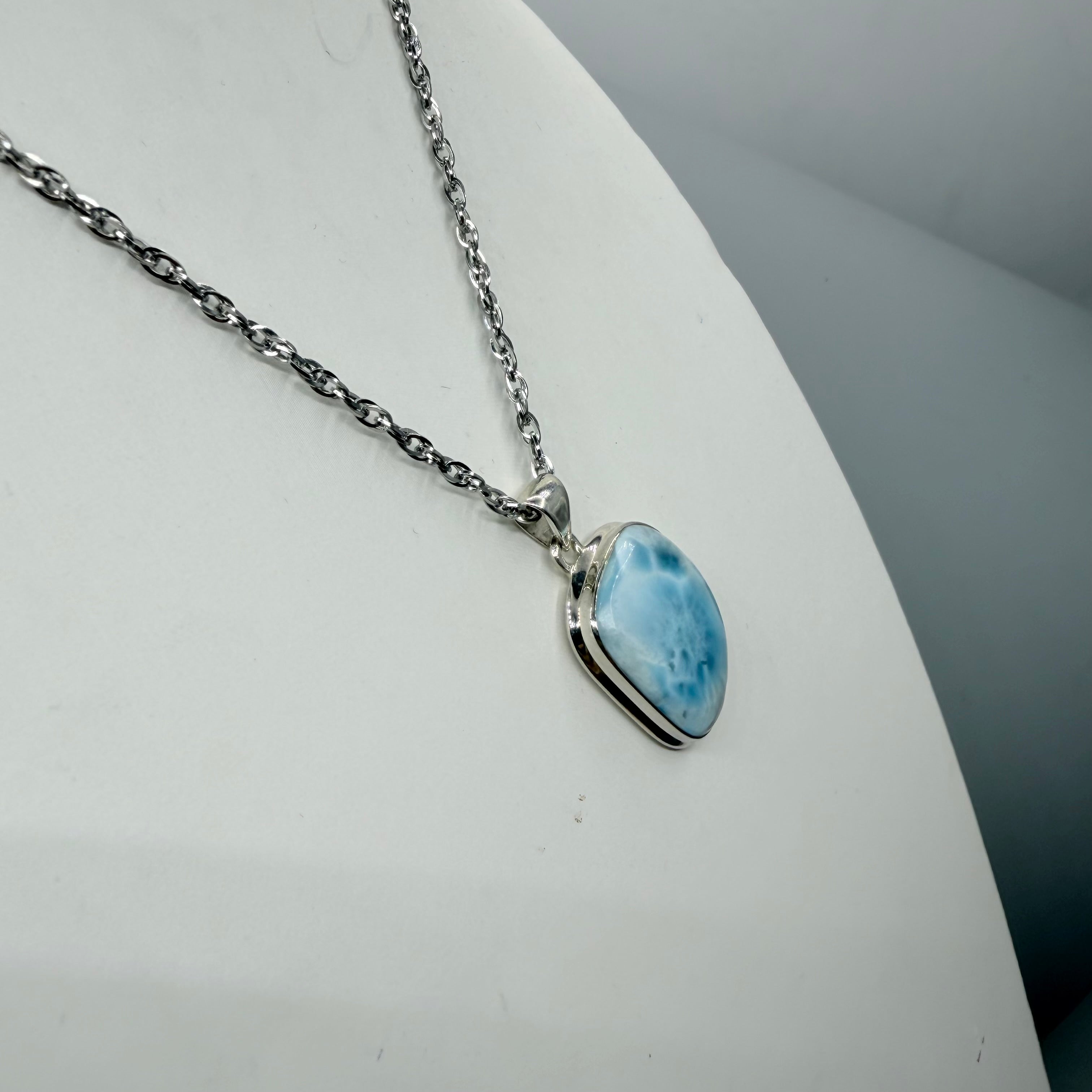 Ciondolo Larimar Argento 925 - Irregolare