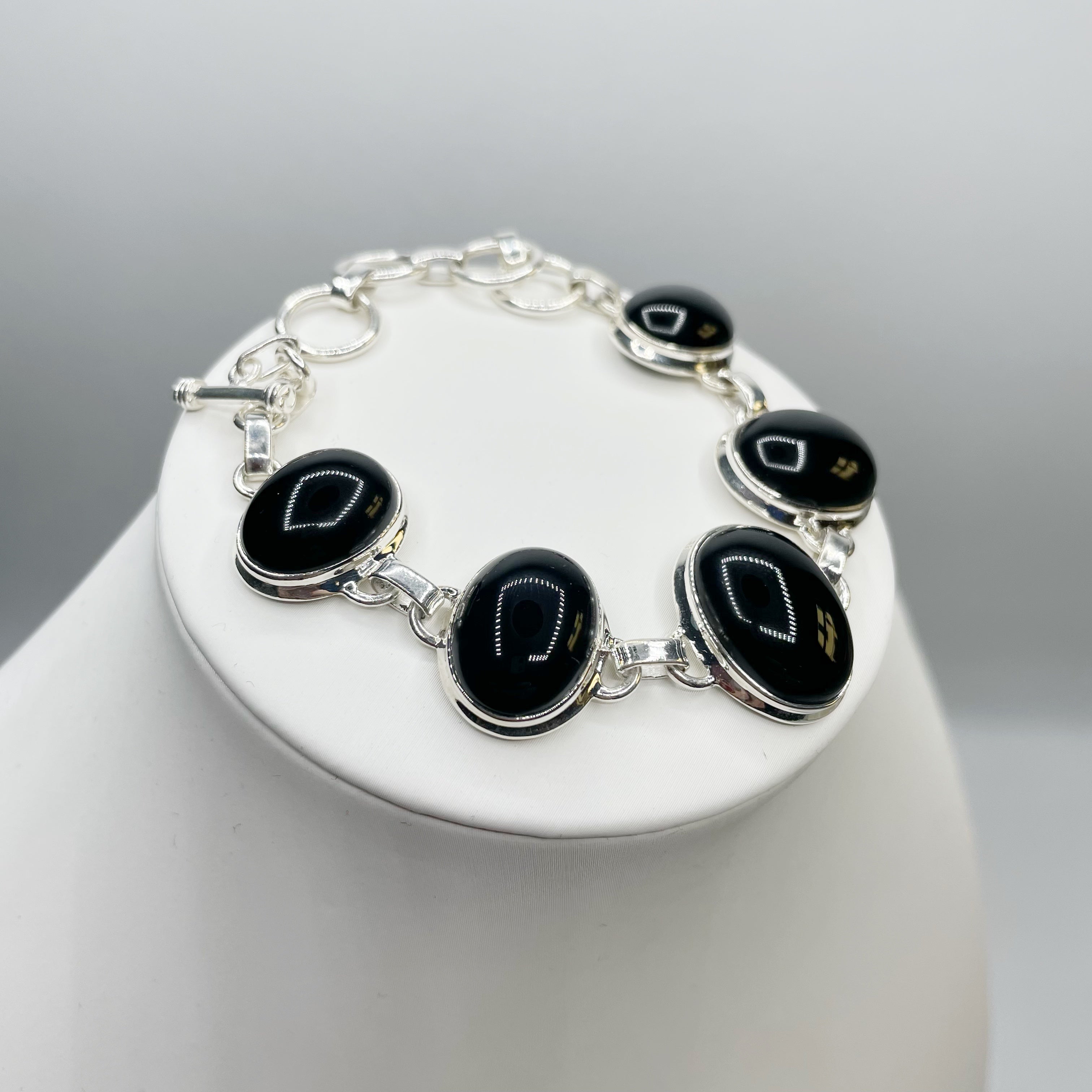 Bracciale Onice Ovale - Argento 925