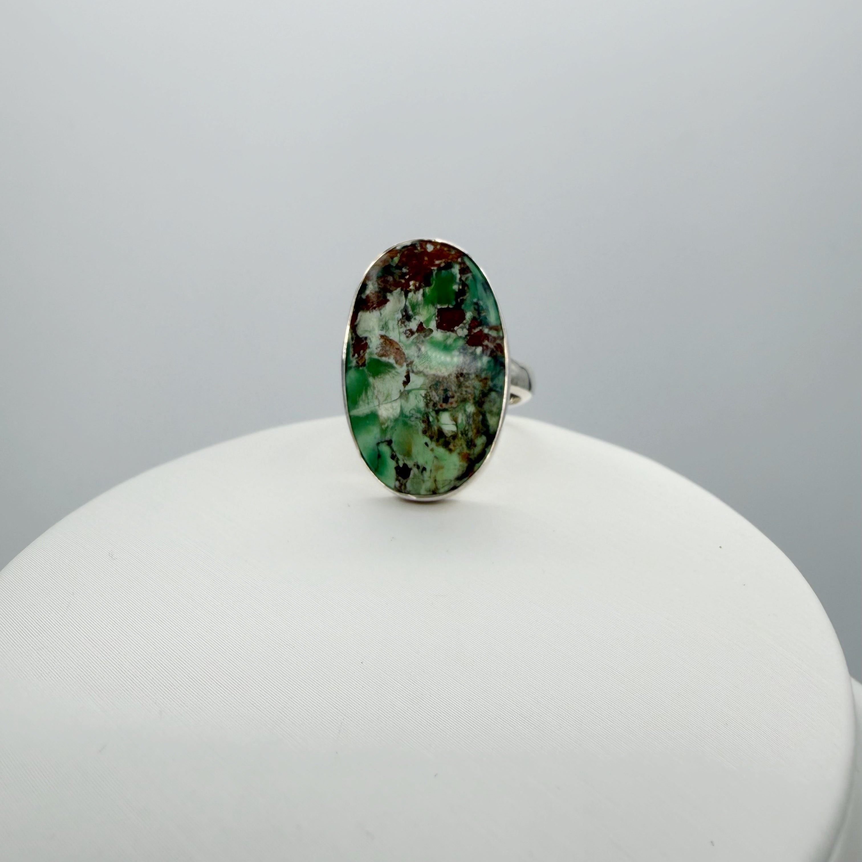 Anello Variscite e Argento 925 - Ovale