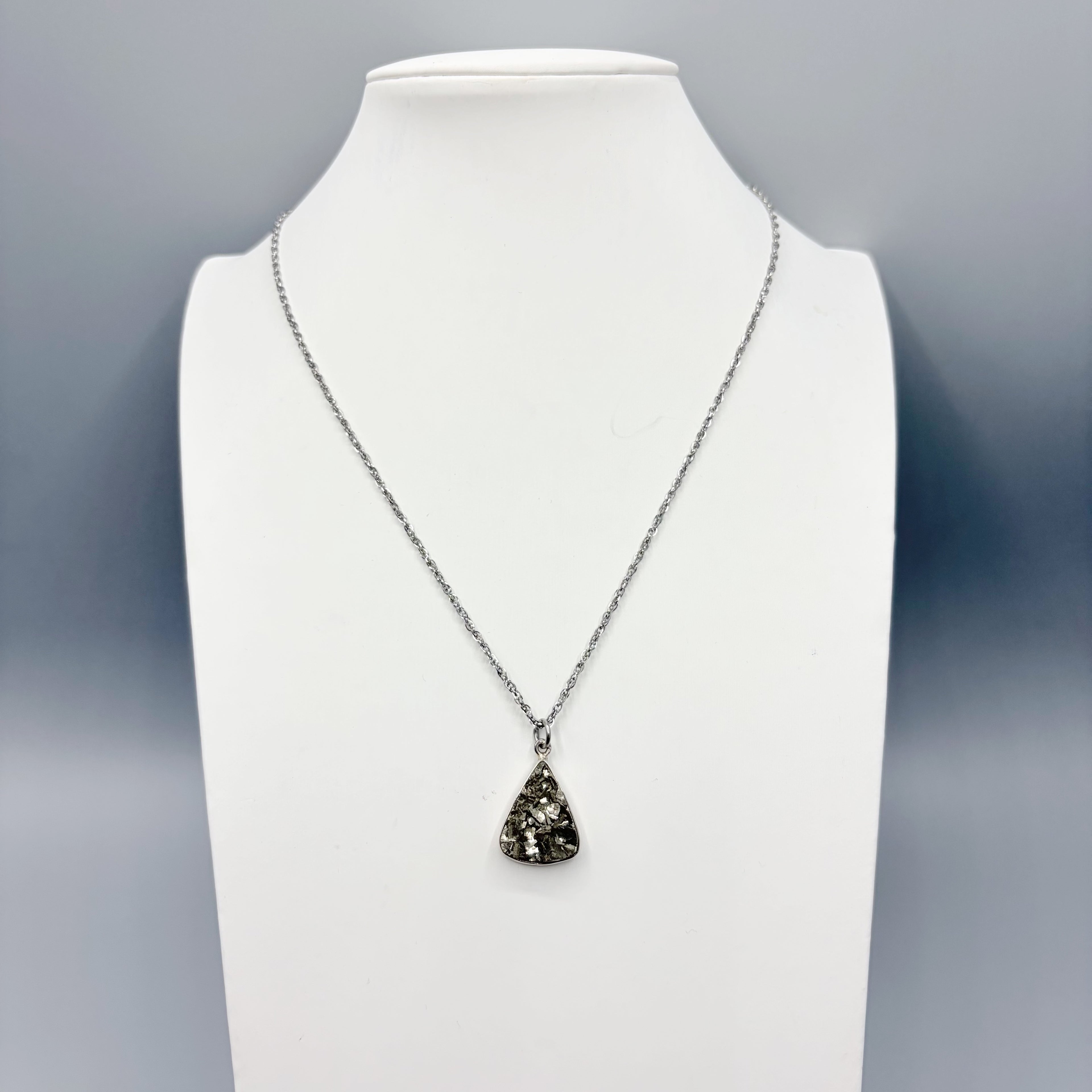 Ciondolo Pirite Grezza - Argento 925 - a Goccia