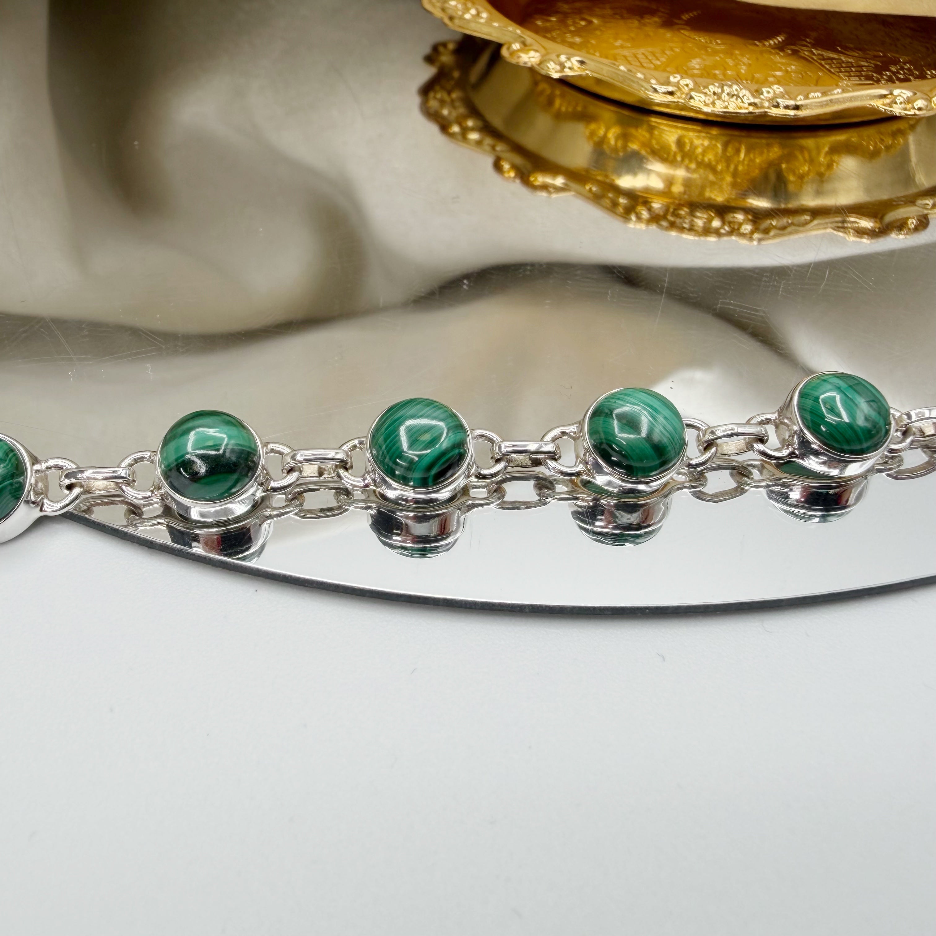 Bracciale Malachite e Argento 925