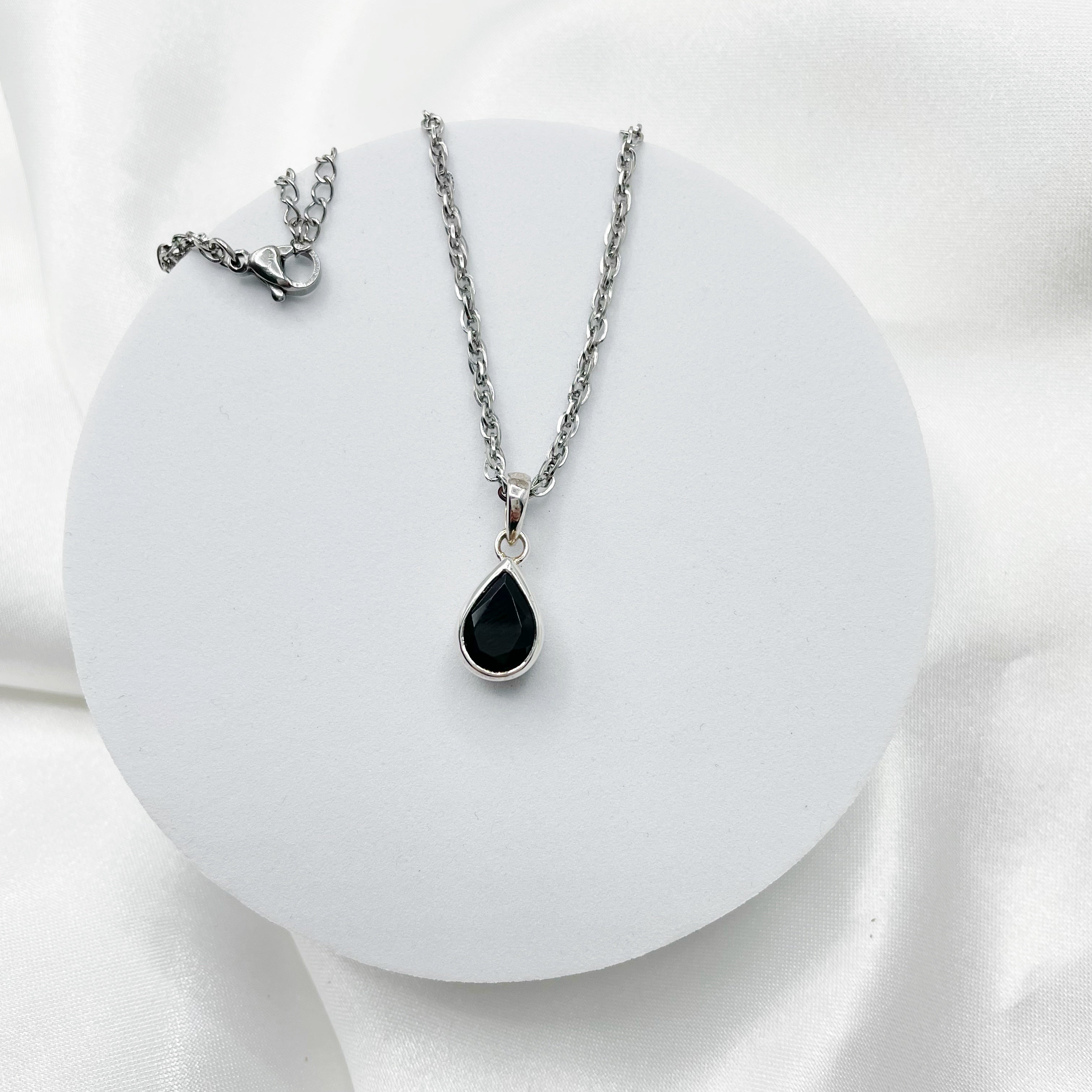 Ciondolo Goccia Tormalina Nera