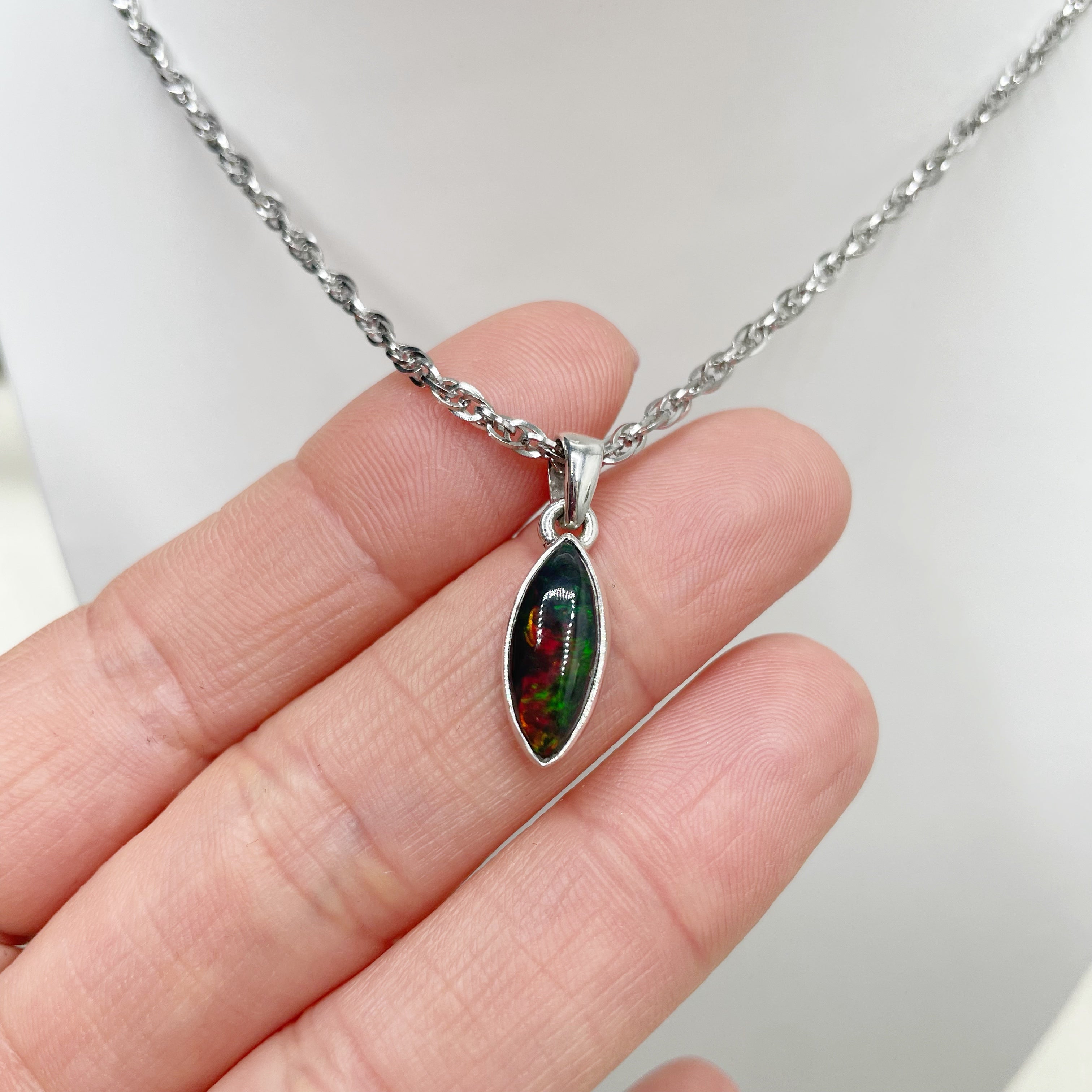 Ciondolo Opale Nero Chalama - Argento 925