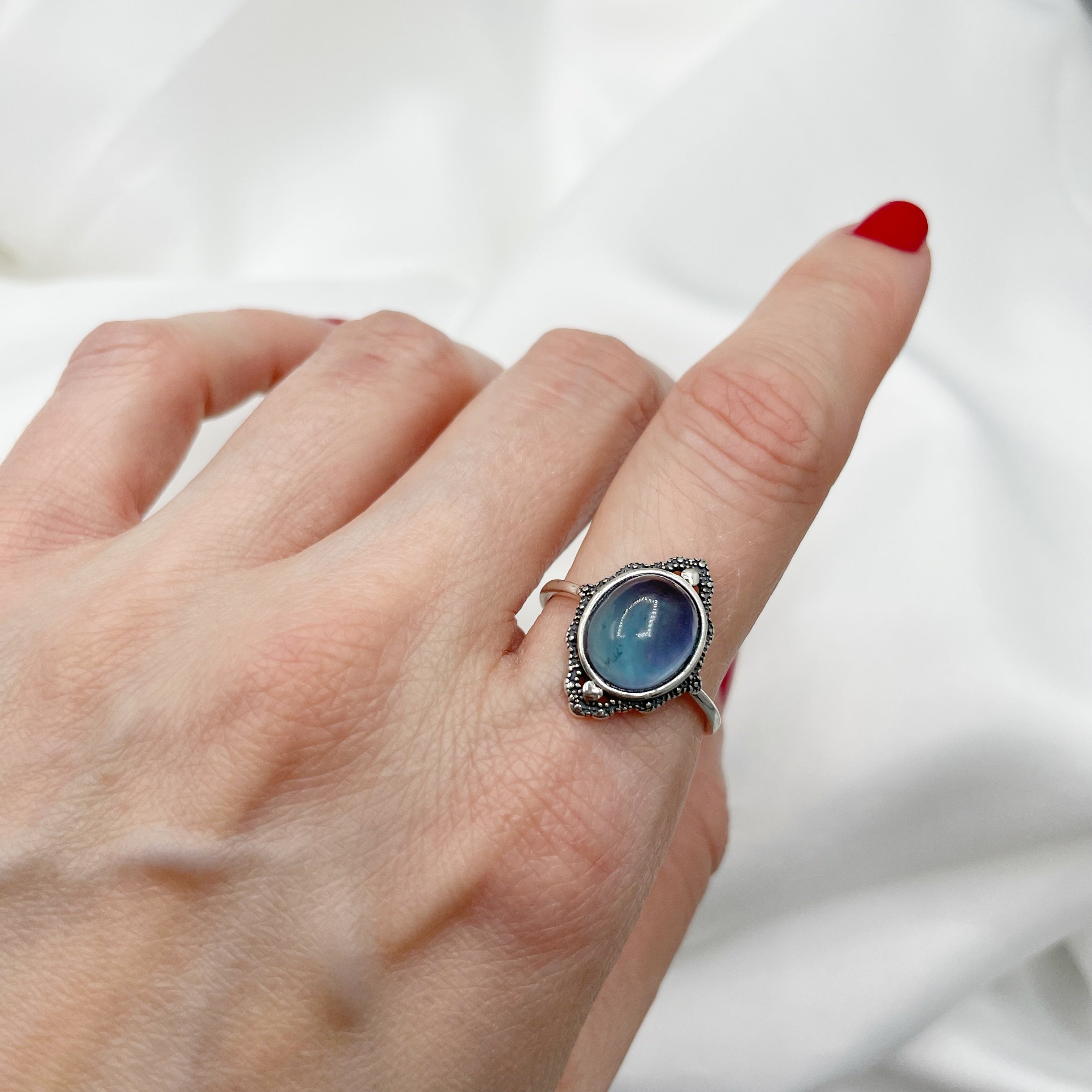 Anello Acquamarina Vintage - Argento 925