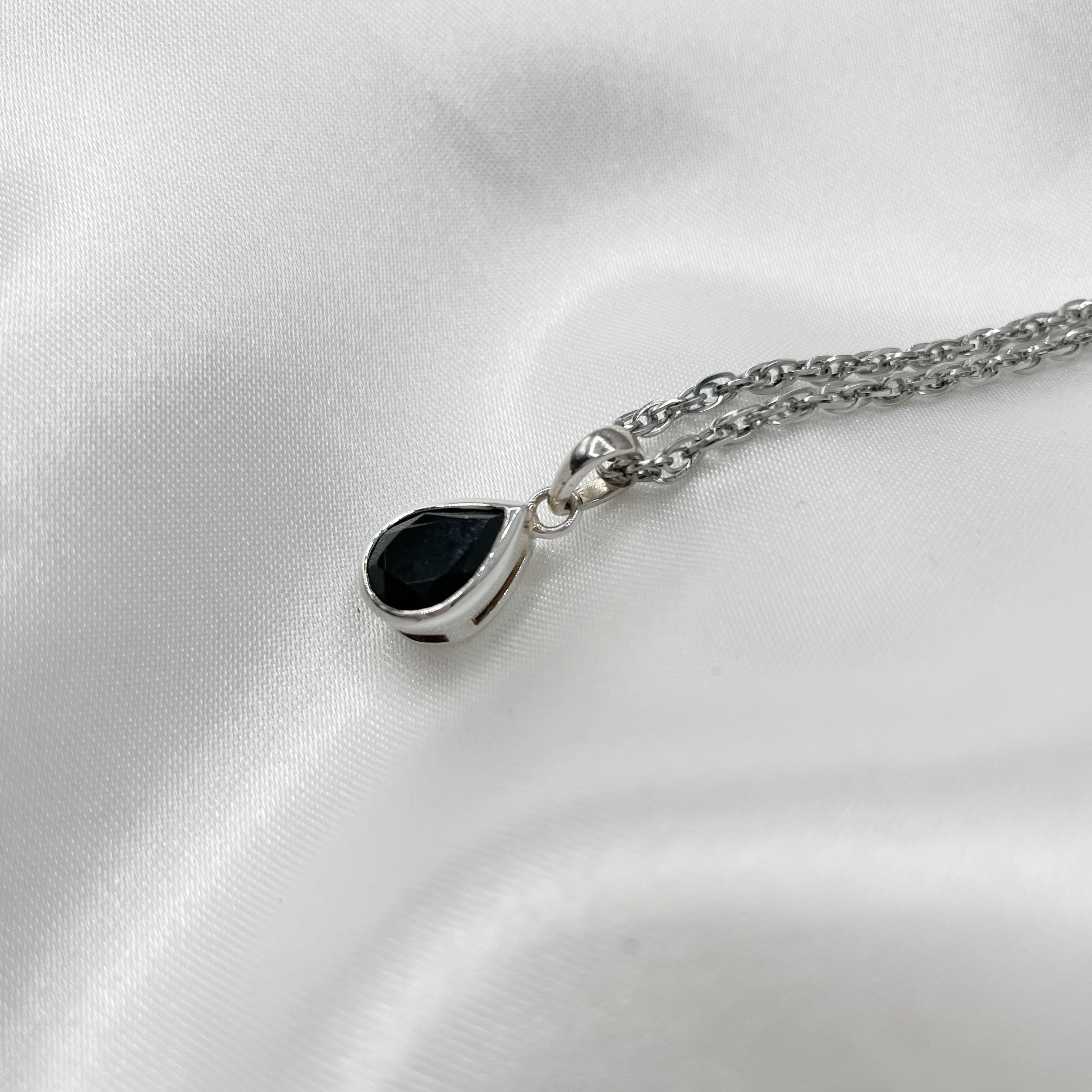 Ciondolo Goccia Tormalina Nera