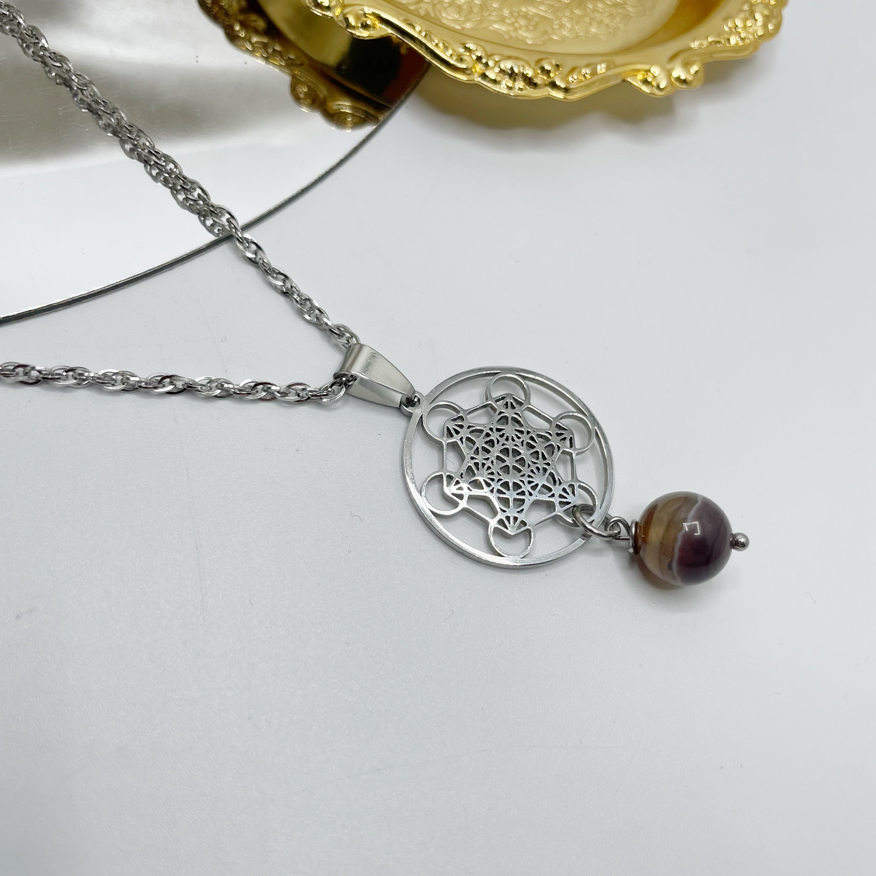 Collana Occhio di Shiva e Cubo di Metatron