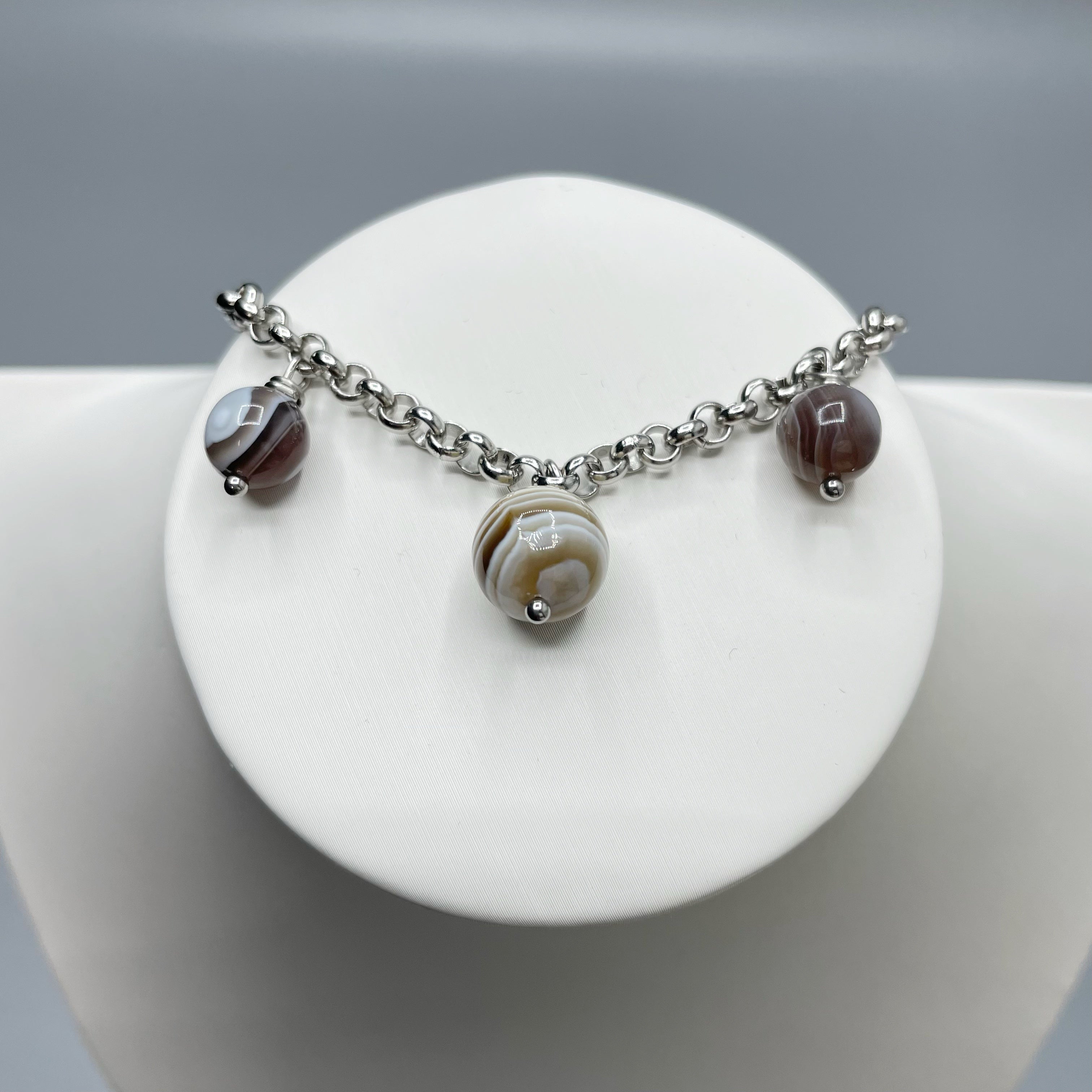 Bracciale Charm con Occhio di Shiva - Acciaio inossidabile