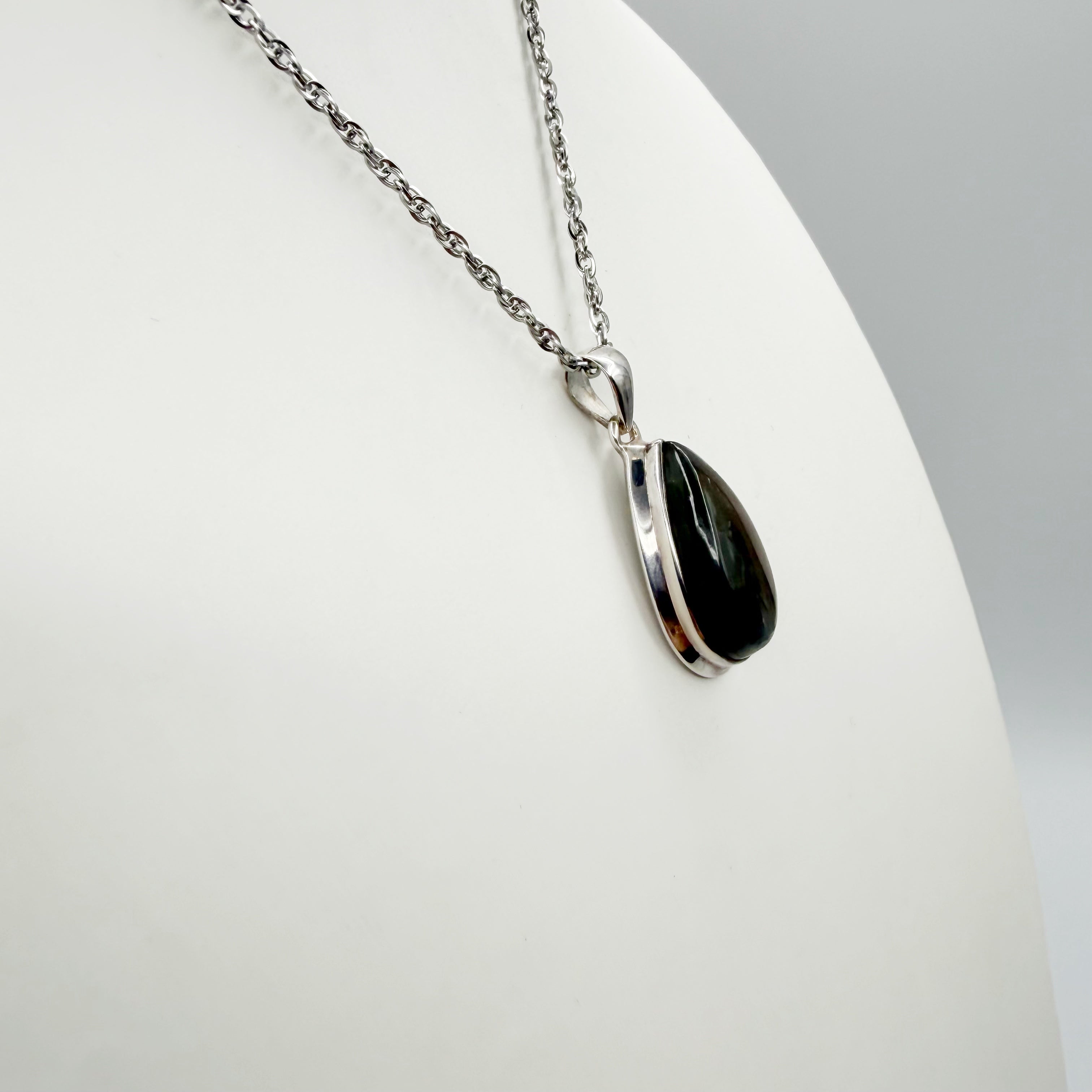 Ciondolo Labradorite Viola - Argento 925 - a goccia