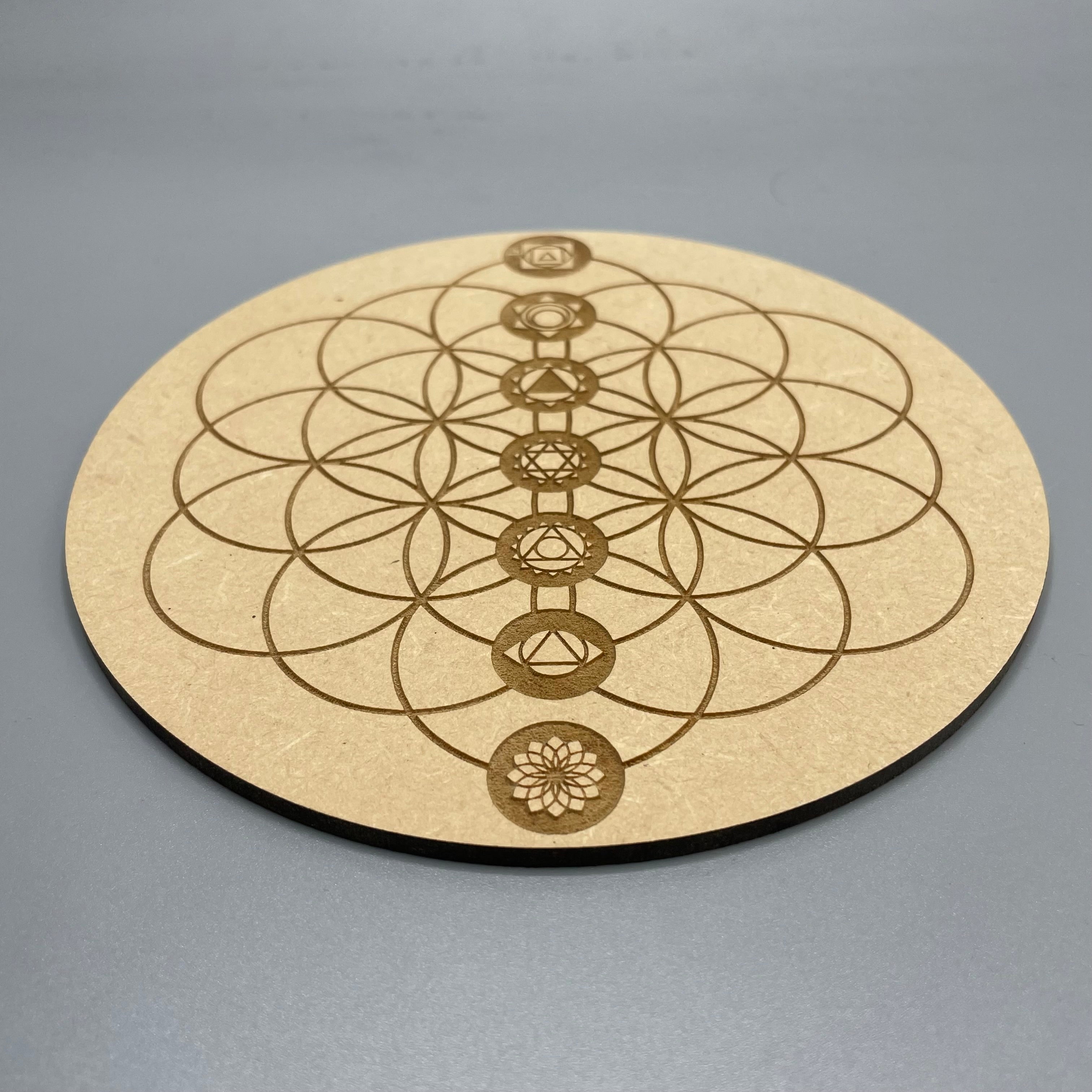 Tavola per Griglia energetica - 7 Chakra e Seme della Vita