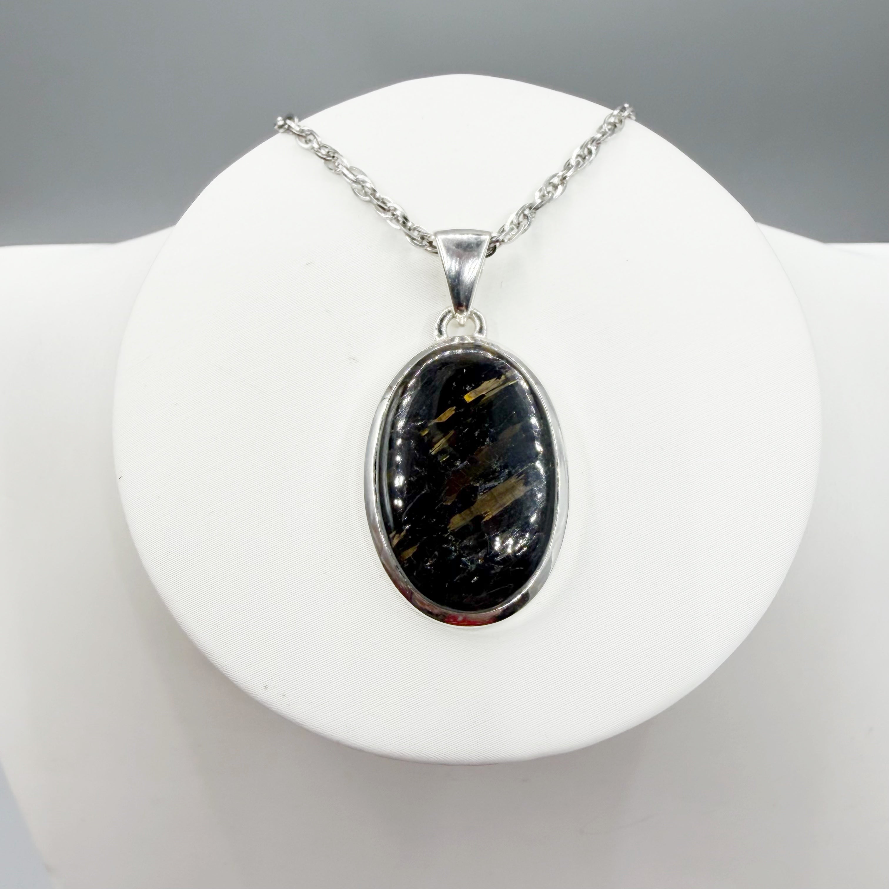 Ciondolo Nuummite Argento 925 - Ovale