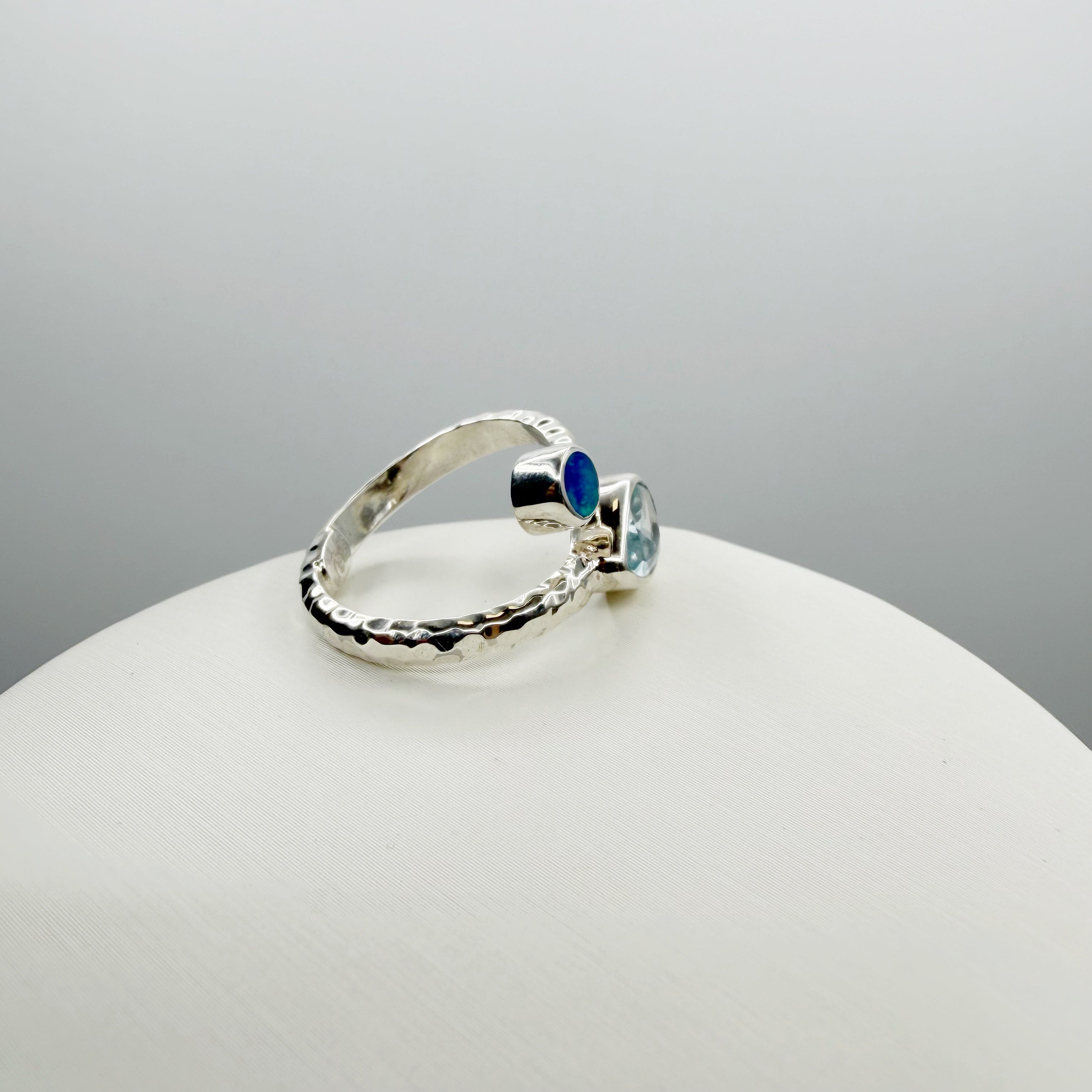 Anello Topazio e Opale Australiano - Argento 925