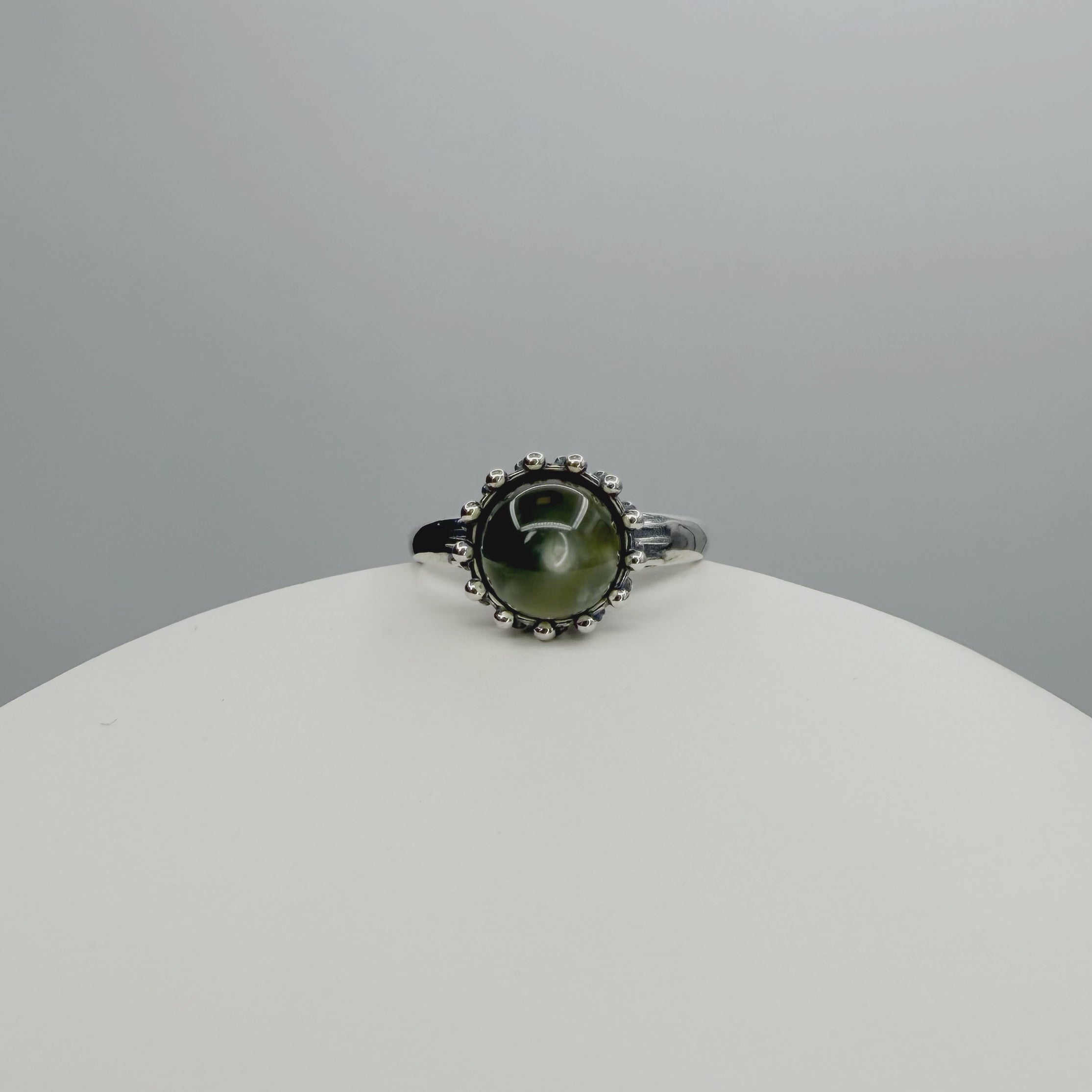 Anello Sfera Prehnite - Argento 925