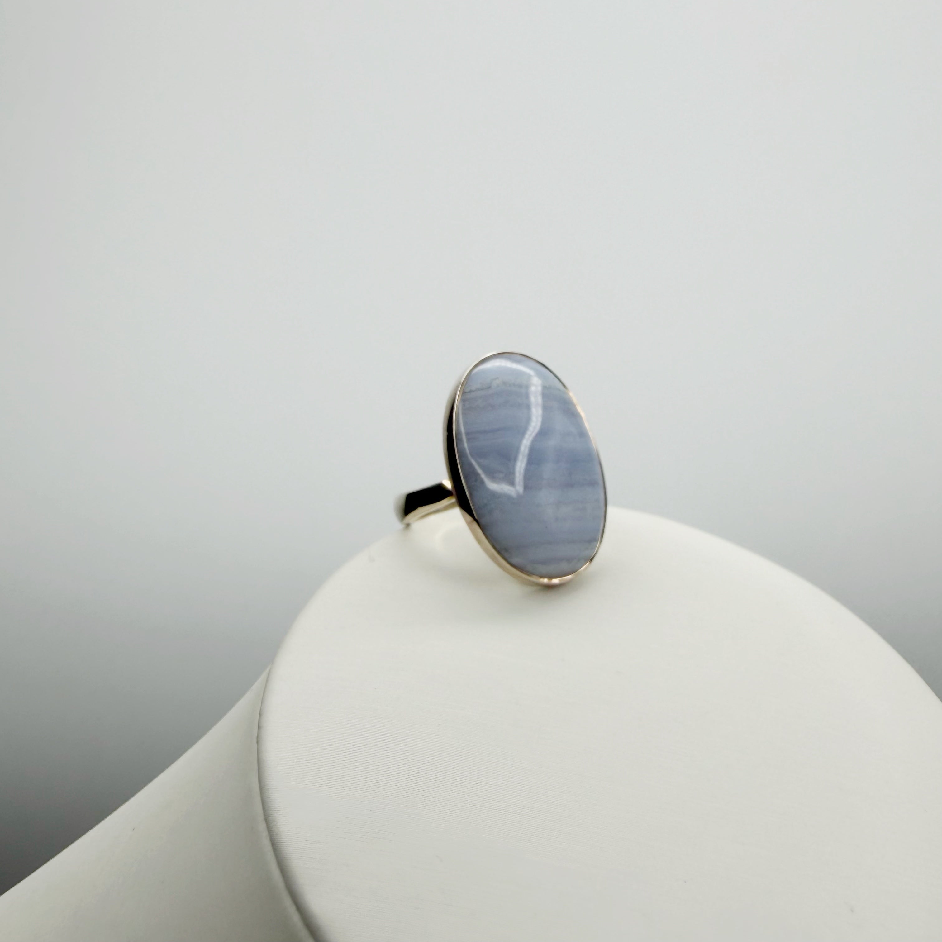 Anello Calcedonio e Argento 925
