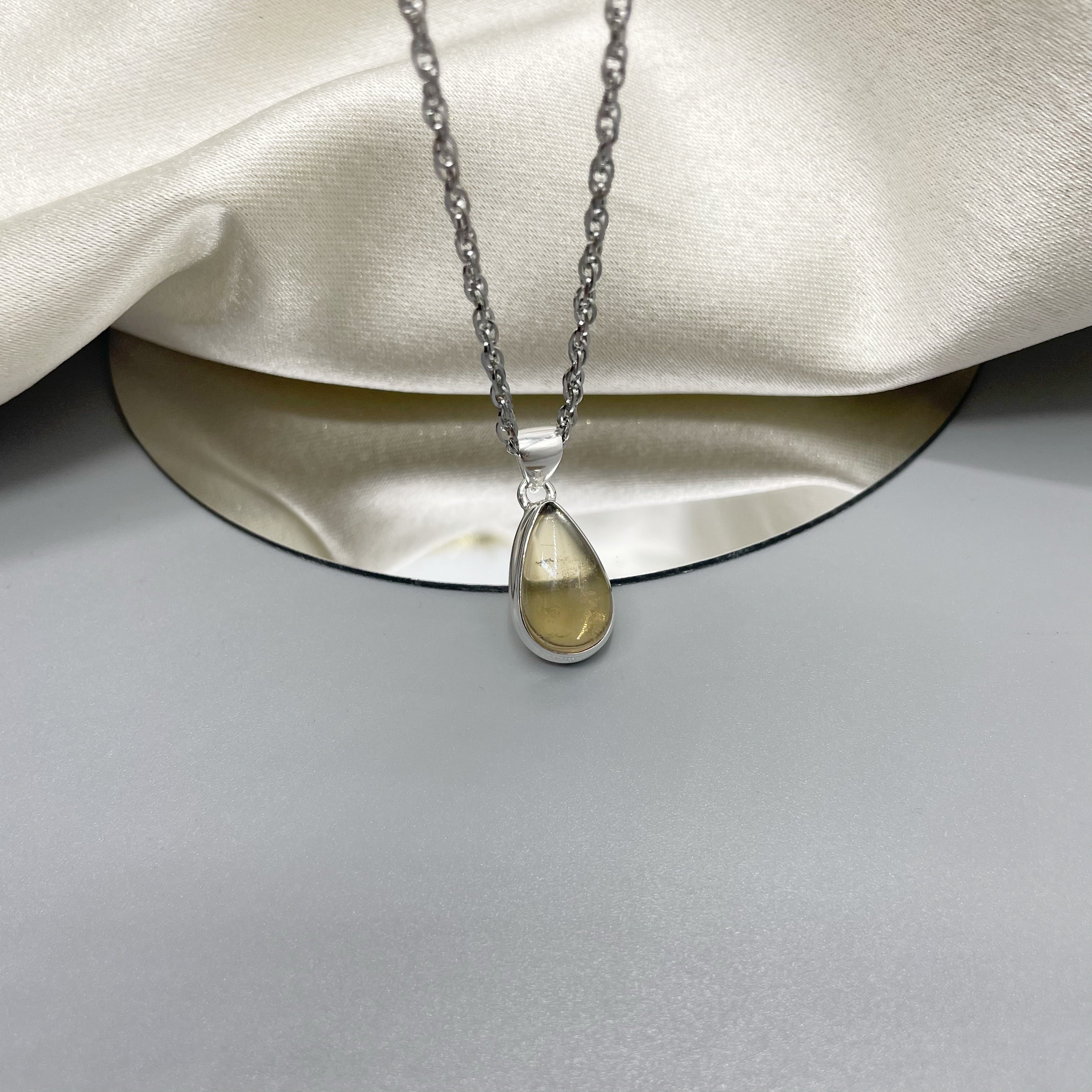 Ciondolo Quarzo Citrino Naturale - Argento 925