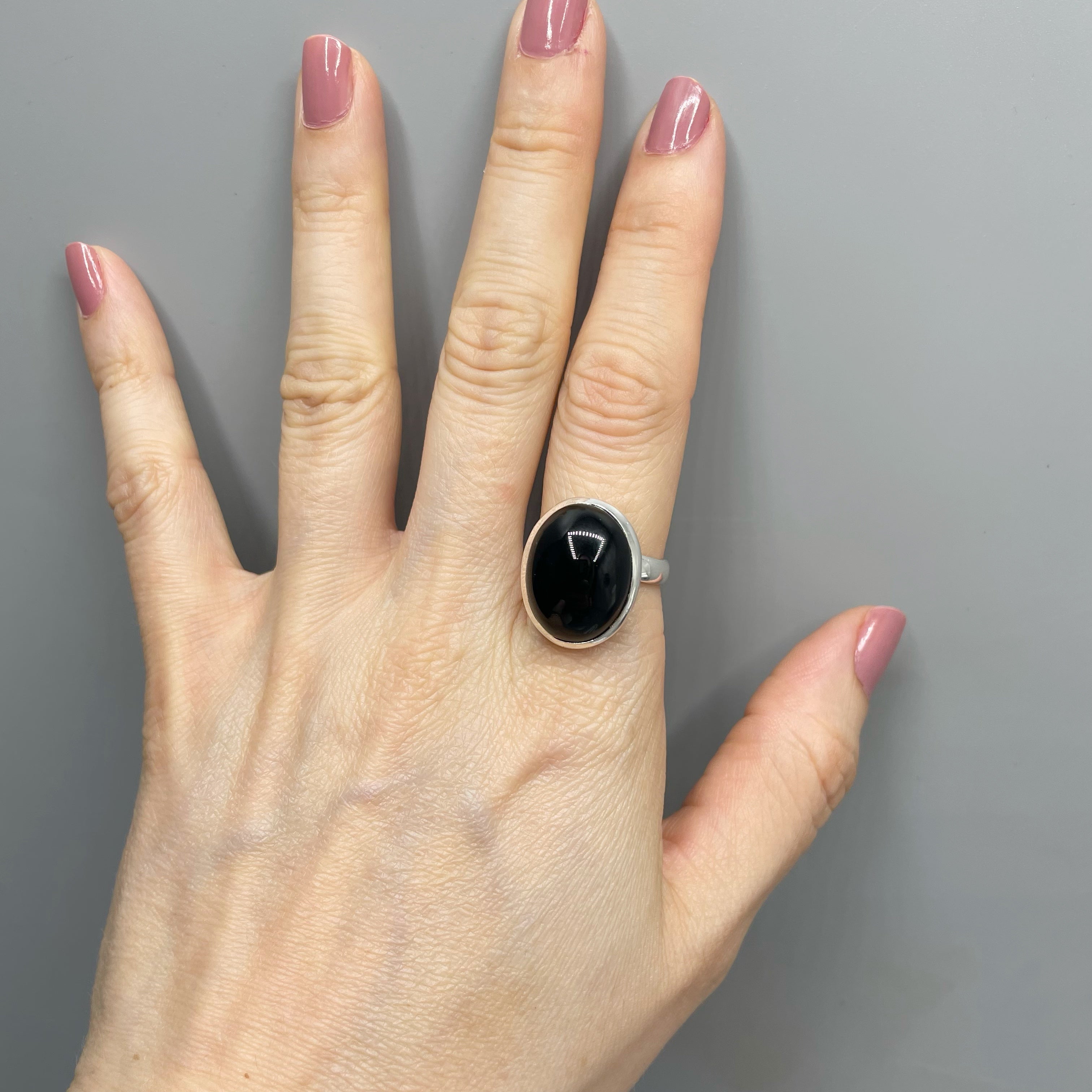 Anello Onice nero e Argento 925