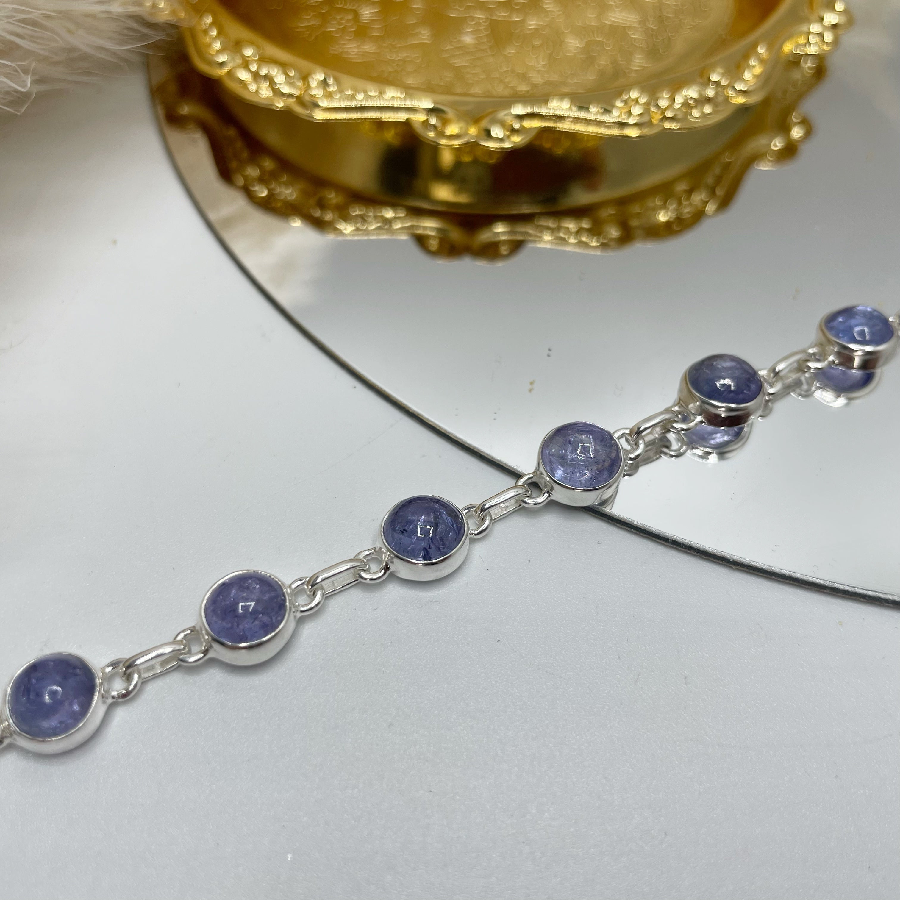 Bracciale Tanzanite e Argento 925 - Tondo