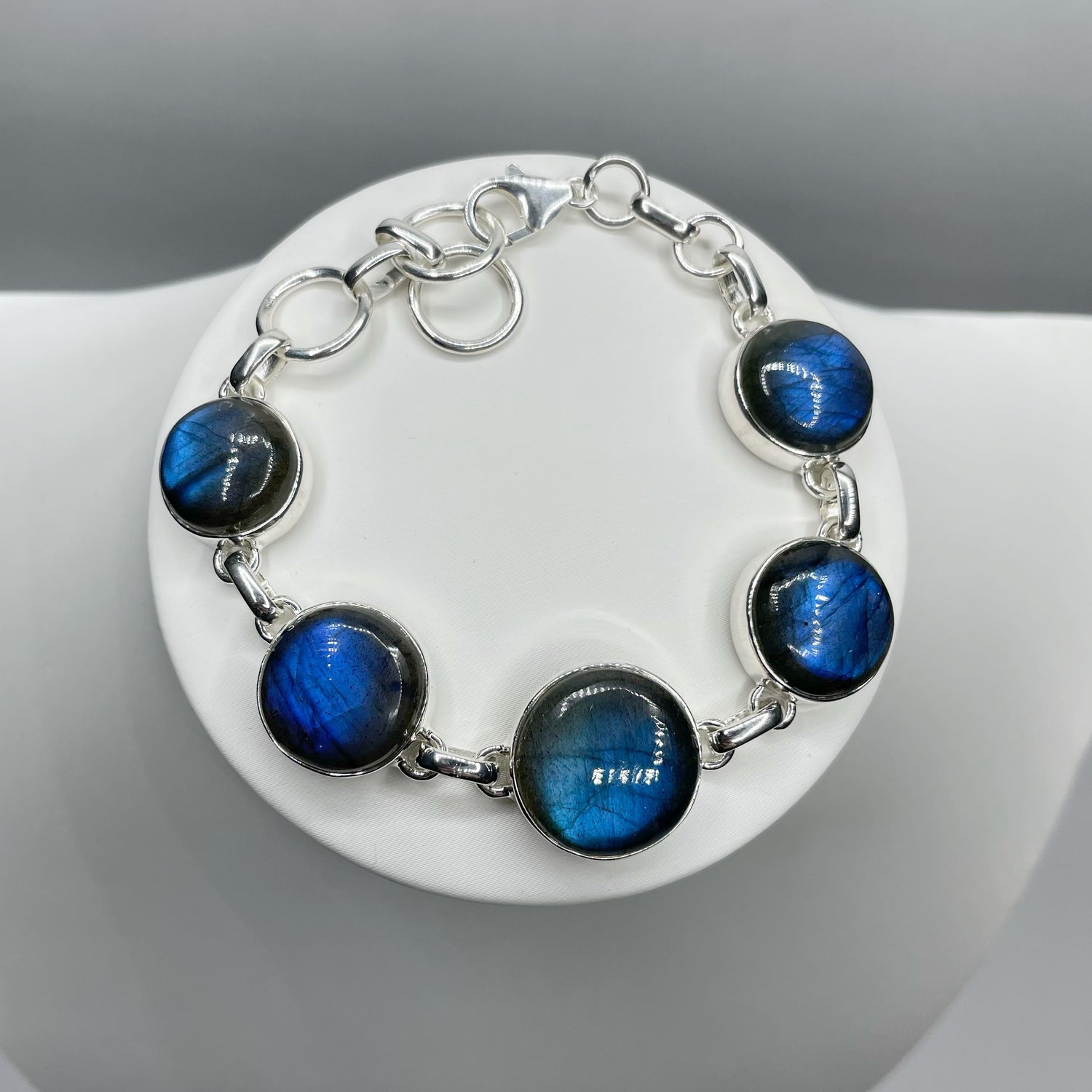 Bracciale Labradorite e Argento 925 - tondo