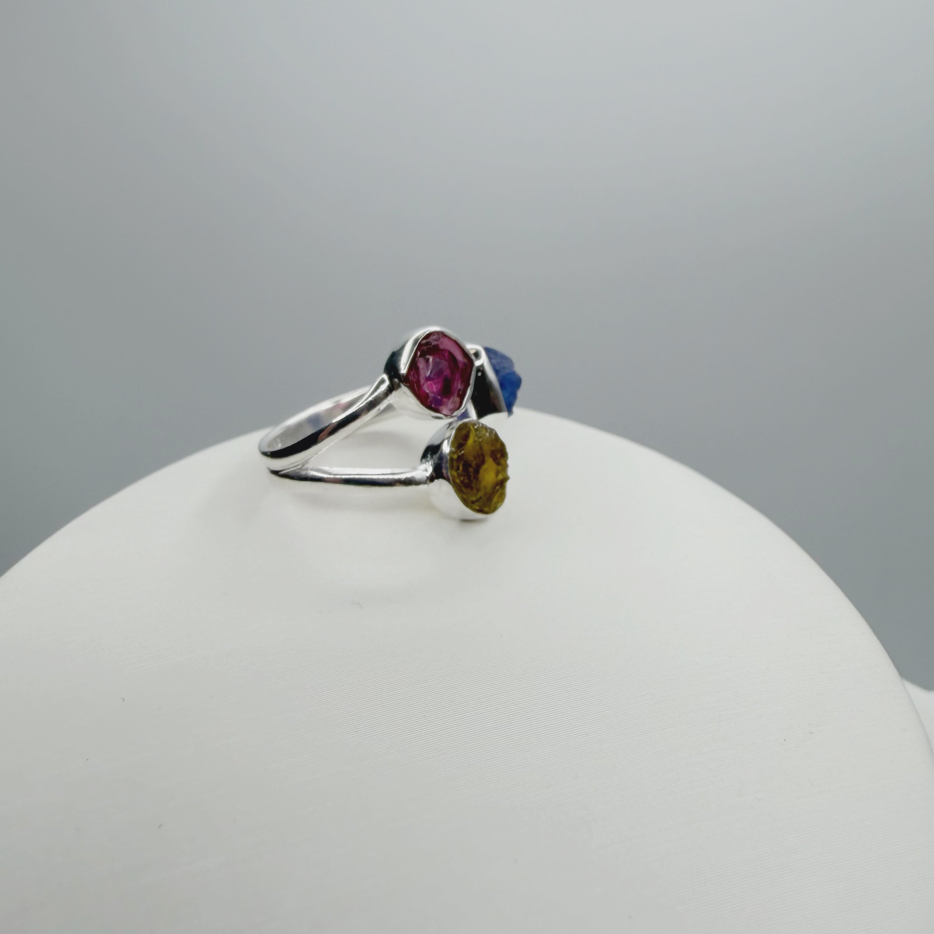Anello Tanzanite e Tormalina Policroma - Argento 925