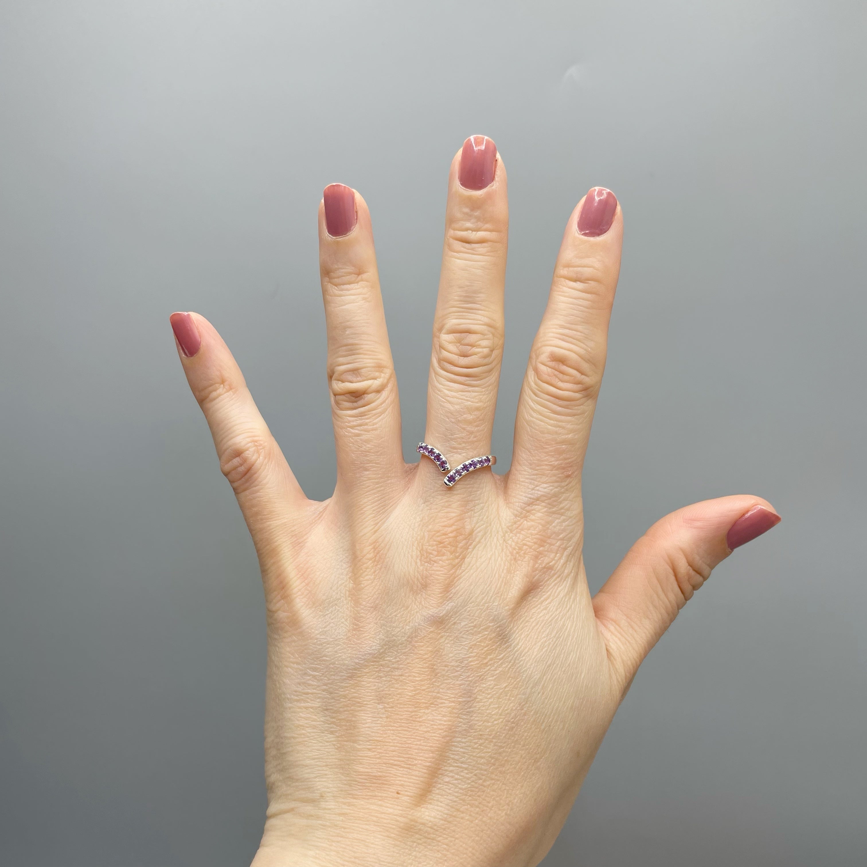 Anello Terzo Occhio - Ametista e Argento 925