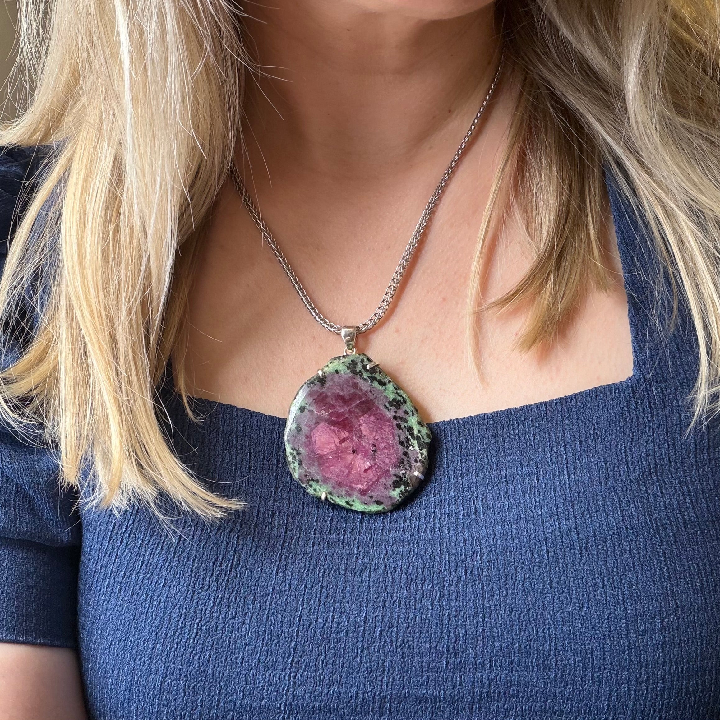 Ciondolo Rubyzoisite - Argento 925