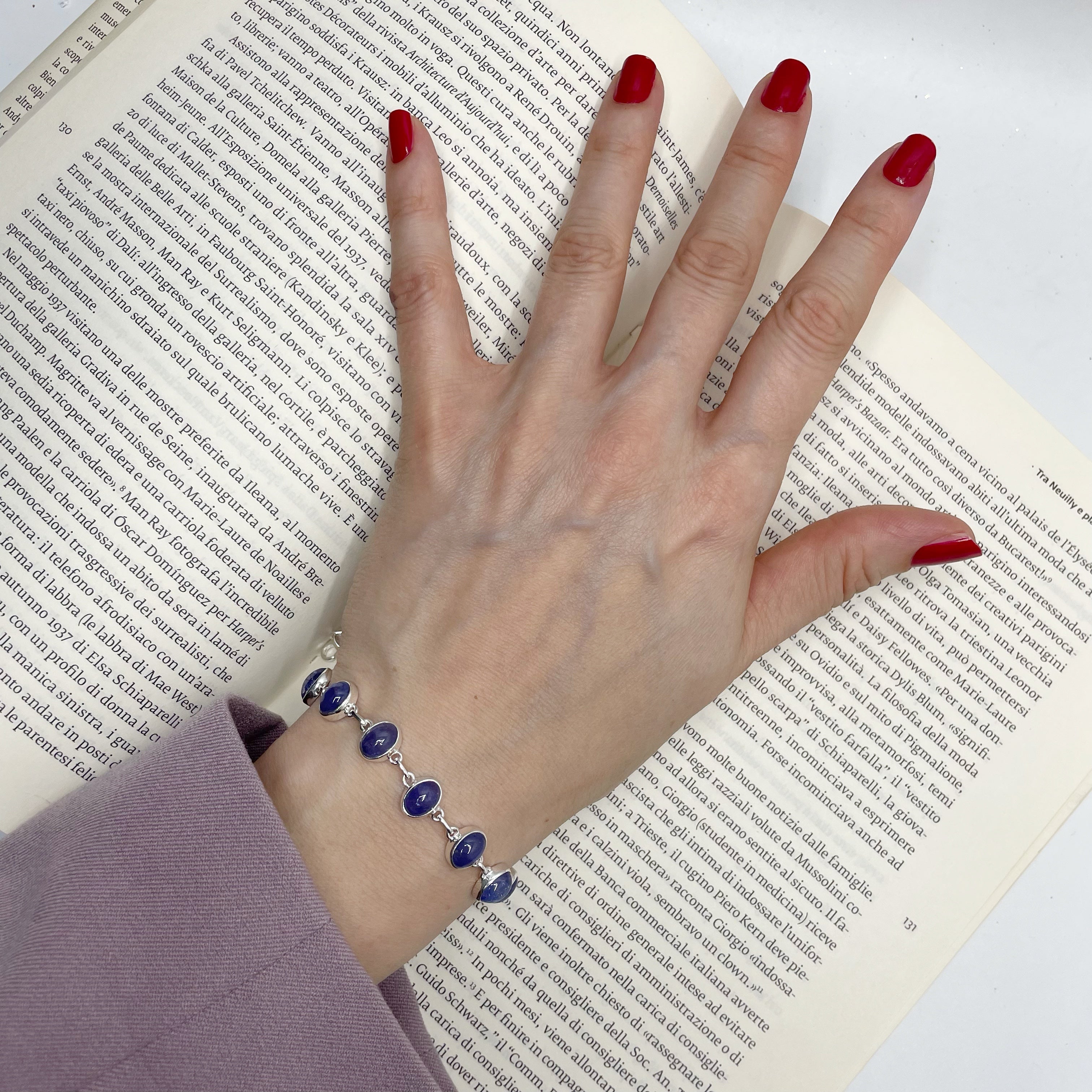 Bracciale Tanzanite e Argento 925 - Ovale