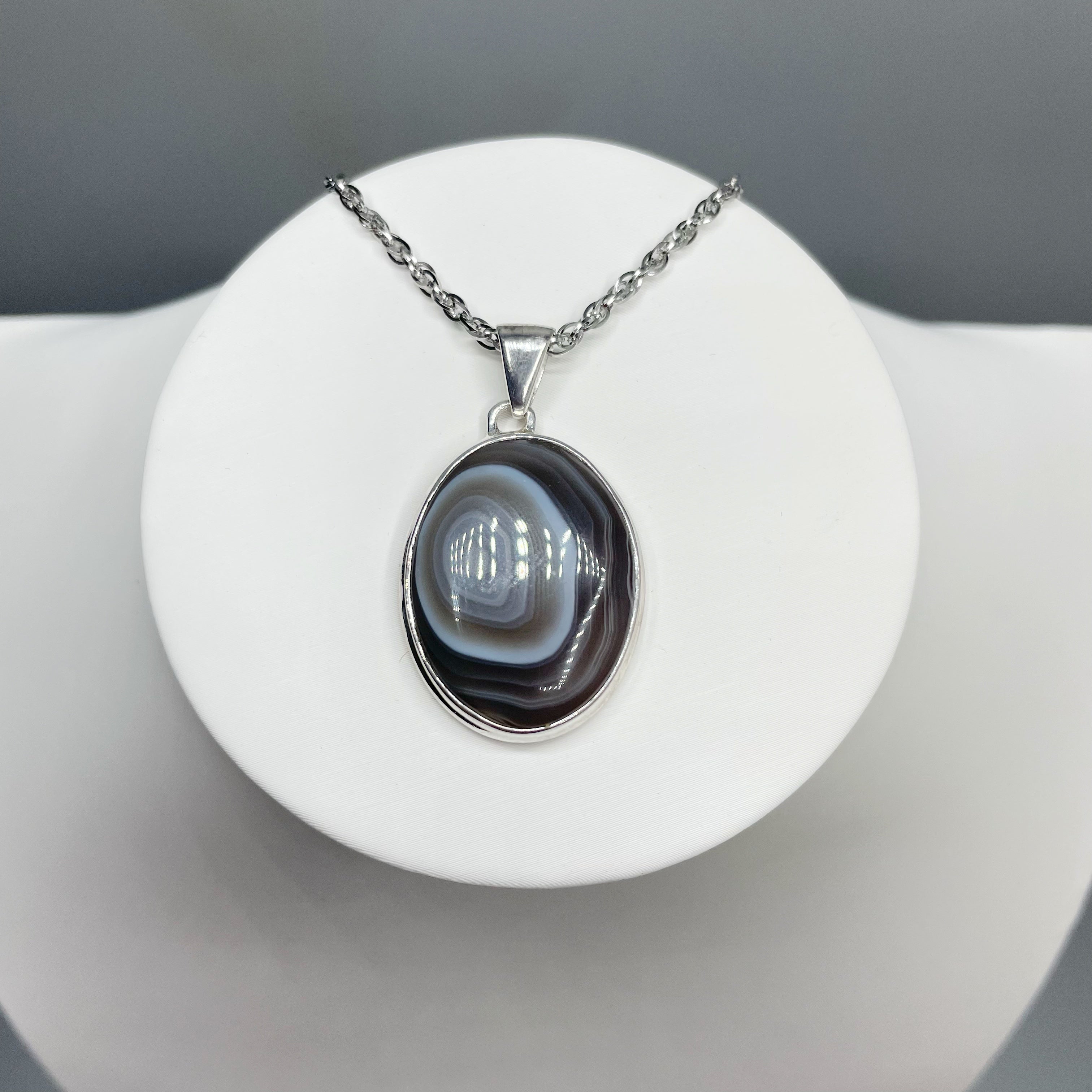 Ciondolo Occhio di Shiva Ovale - Argento 925